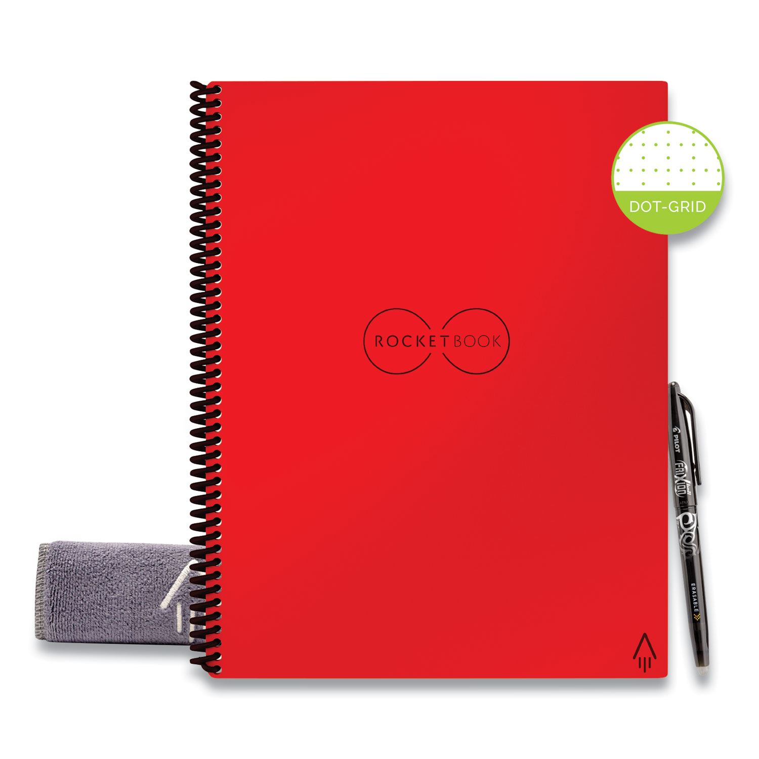  Rocketbook EVR-L-R-CBG Rocketbook Everlast Smart Reusable Notebook, Dotted Rule, Atomic Red Cover, 8.5 x 11, 16 Sheets (RKB24328140) 