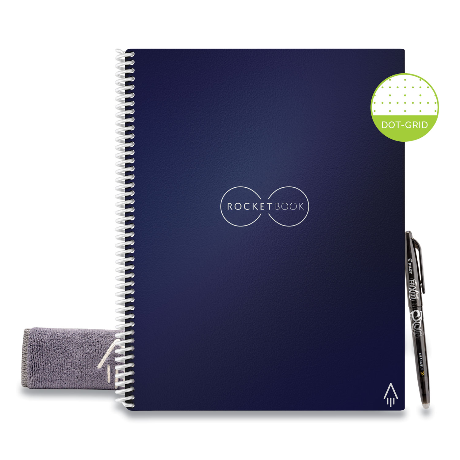  Rocketbook EVR-L-R-CDF Rocketbook Everlast Smart Reusable Notebook, Dotted Rule, Midnight Blue Cover, 8.5 x 11, 16 Sheets (RKB24328142) 