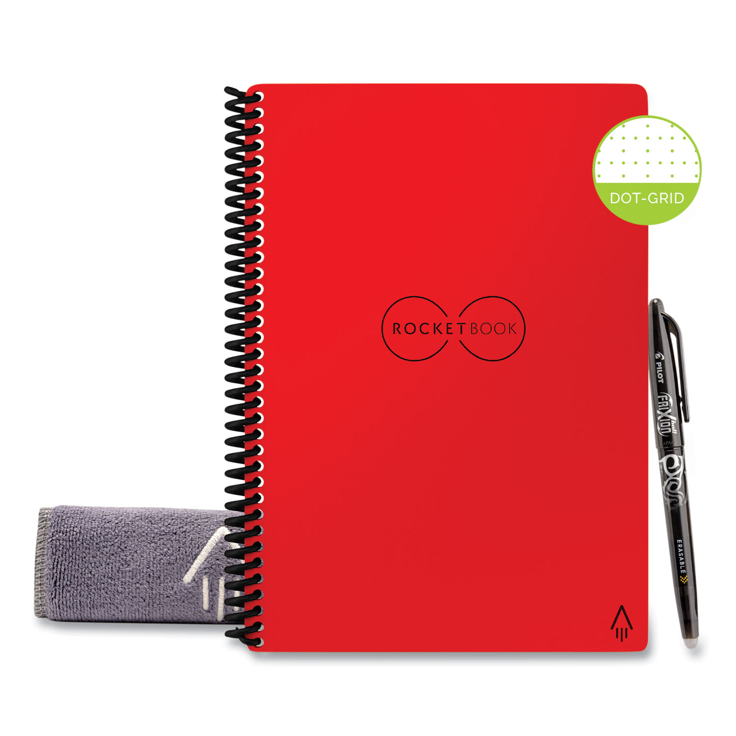  Rocketbook EVR-E-R-CBG Rocketbook Everlast Smart Reusable Notebook, Dotted Rule, Atomic Red Cover, 6 x 8.8, 18 Sheets (RKB24328144) 