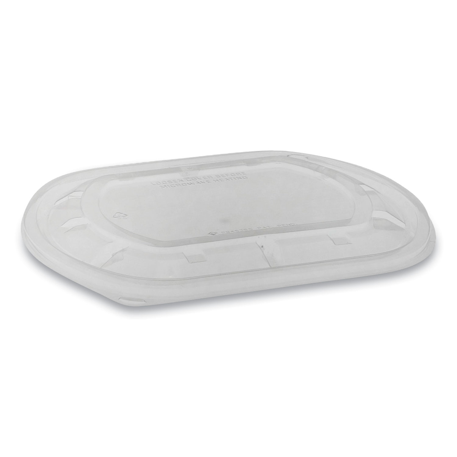 Pactiv ClearView MealMaster Lids with Fog Gard Coating, Large Flat Lid, 9.38 x 8 x 0.38, Clear, 300/Carton