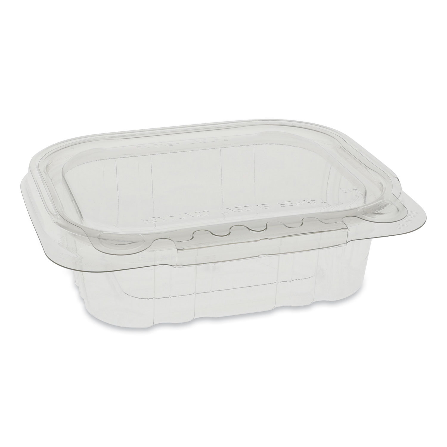  Pactiv TEHL5X408 EarthChoice Tamper Evident Deli Container, 8 oz, 5.38 x 4.5 x 1.5, 1-Compartment, Clear, 320/Carton (PCTTEHL5X408) 