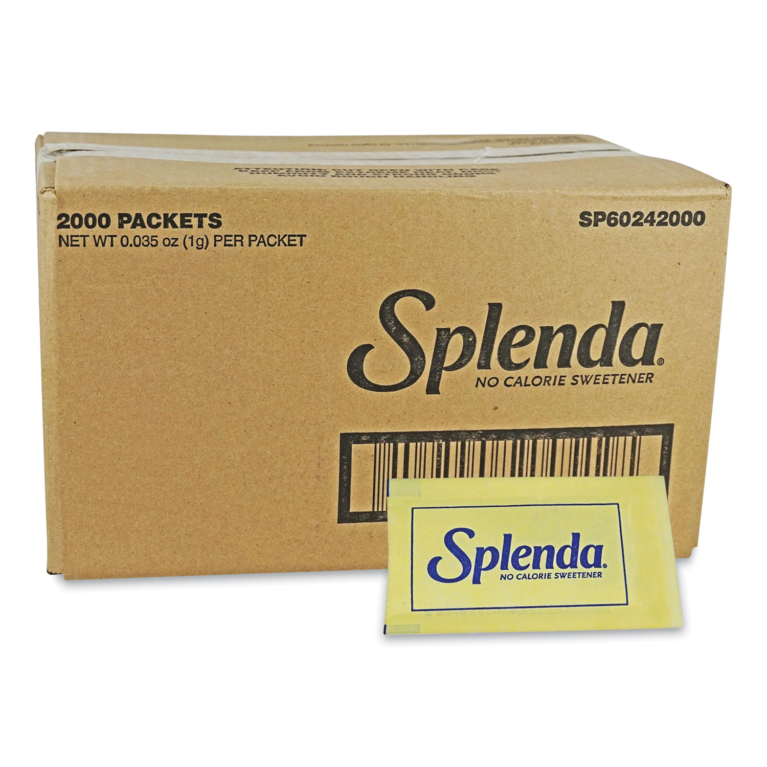  Splenda MCN224137 No Calorie Sweetener Packets, 0.04 oz Packets, 400/Box, 6 Boxes/Carton (SNH24435665) 