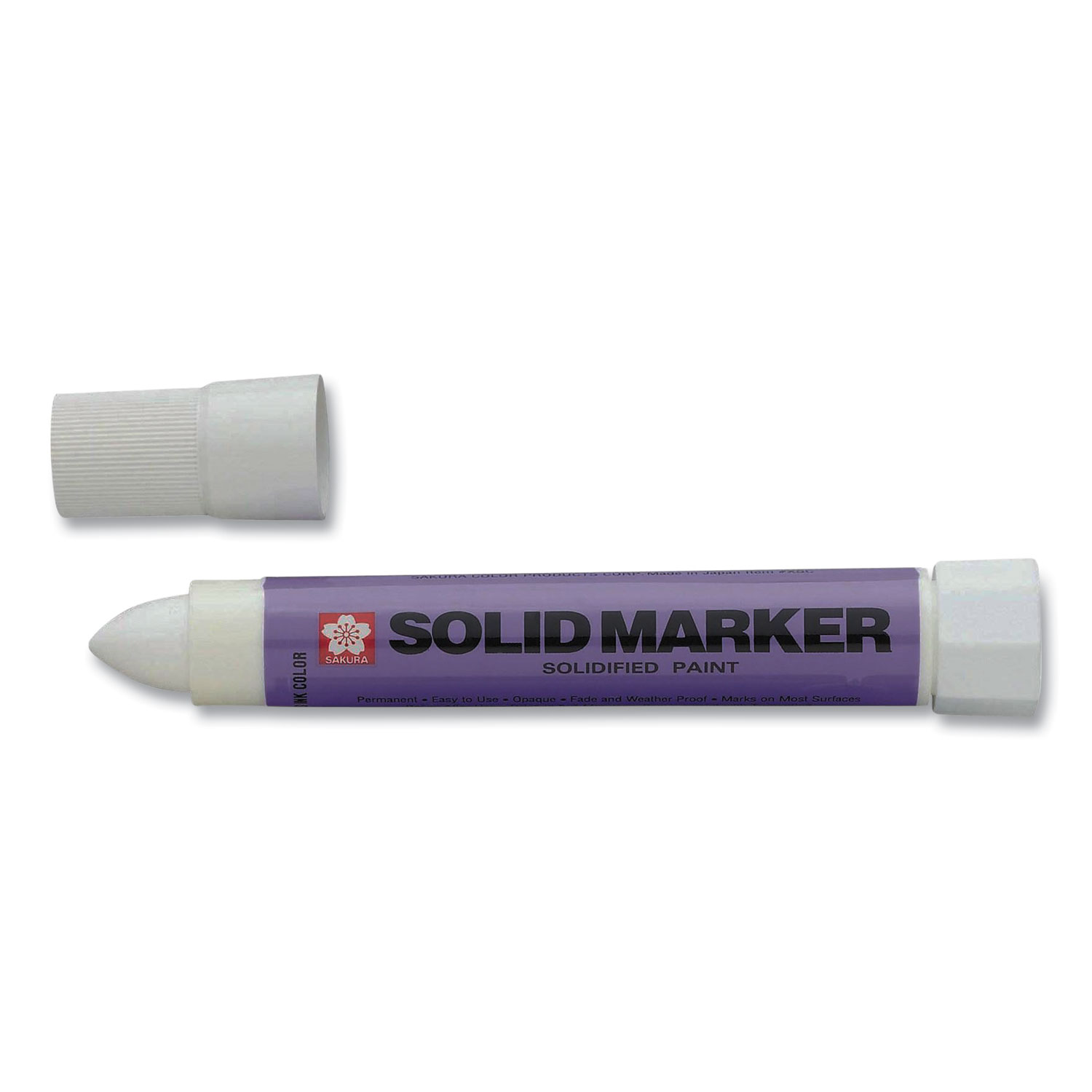  Sakura XSC-50 Solid Paint Marker, Bullet Tip, White, Dozen (SAK382040) 
