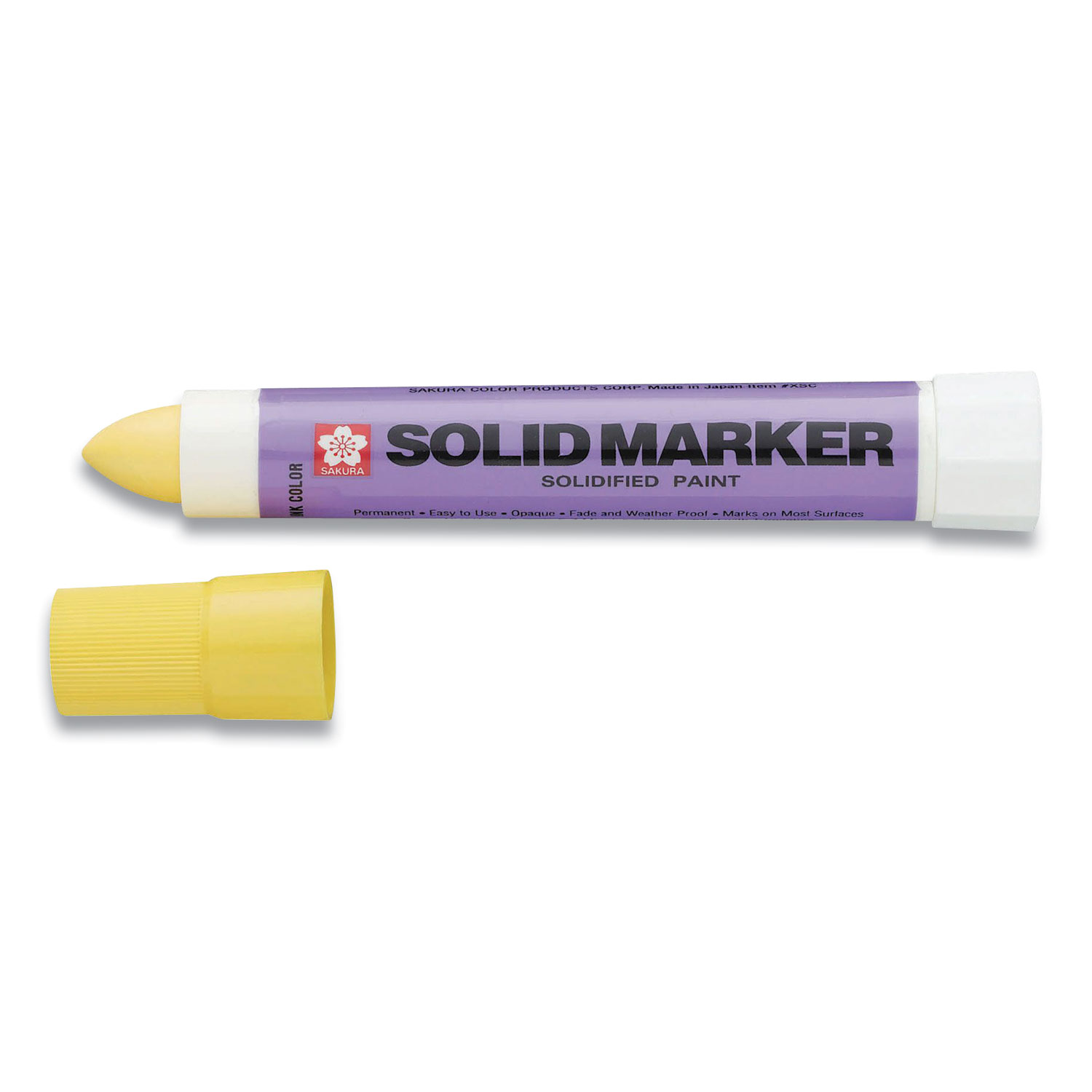  Sakura XSC-3 Solid Paint Marker, Bullet Tip, Yellow, Dozen (SAK382143) 