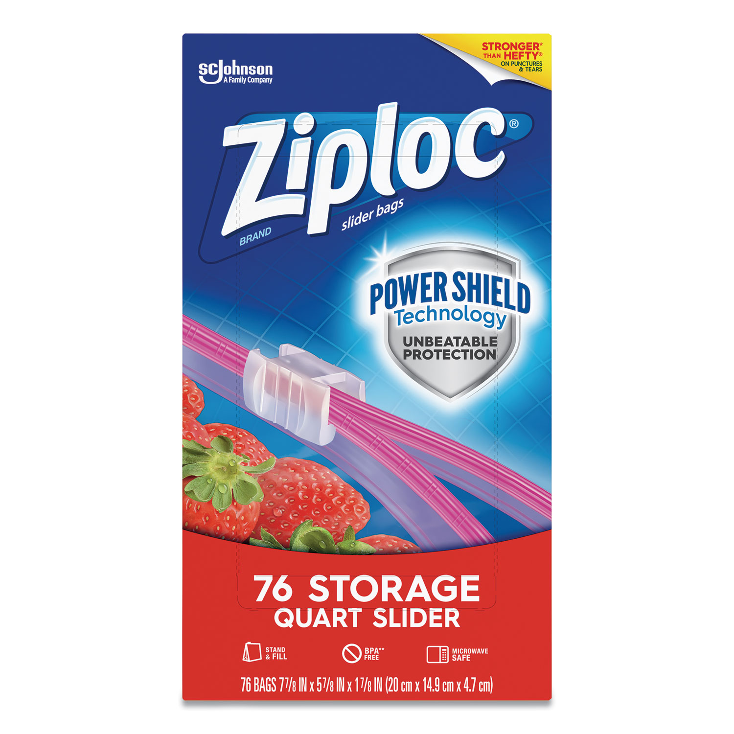 Ziploc Slider Storage Bags, 1 Qt, 5.88 X 7.88, Clear, 9/carton - Mfr  Part# 316490