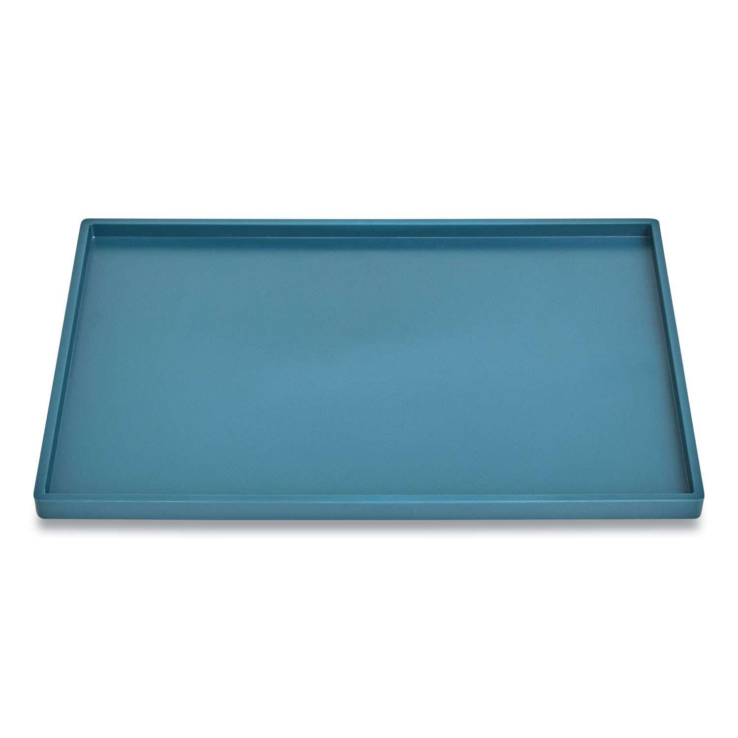 Slim Stackable Plastic Tray, 6.85 x 9.88 x 0.47, Teal