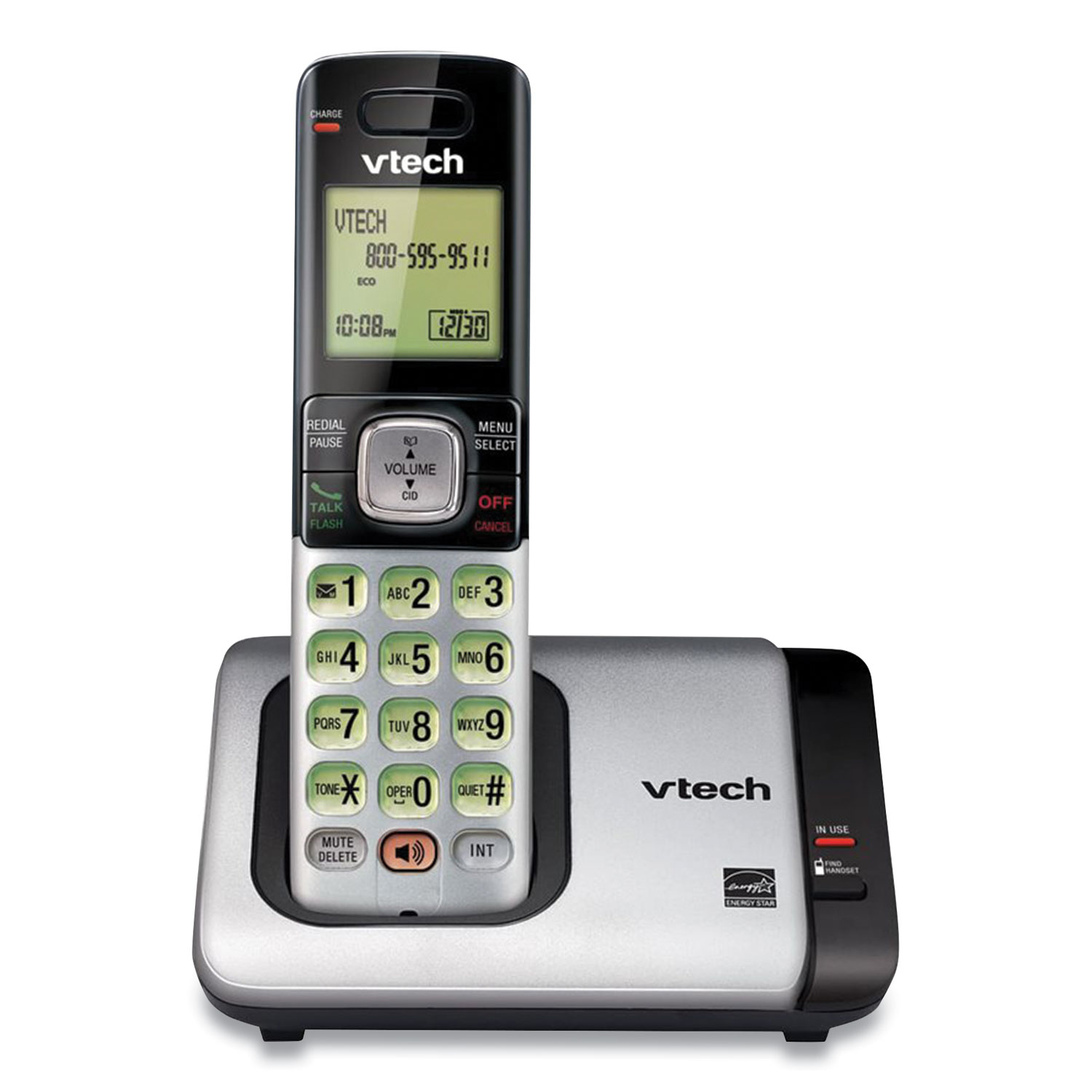  Vtech CS6719 CS6719 Cordless Telephone, Black/Silver (VTE1158840) 