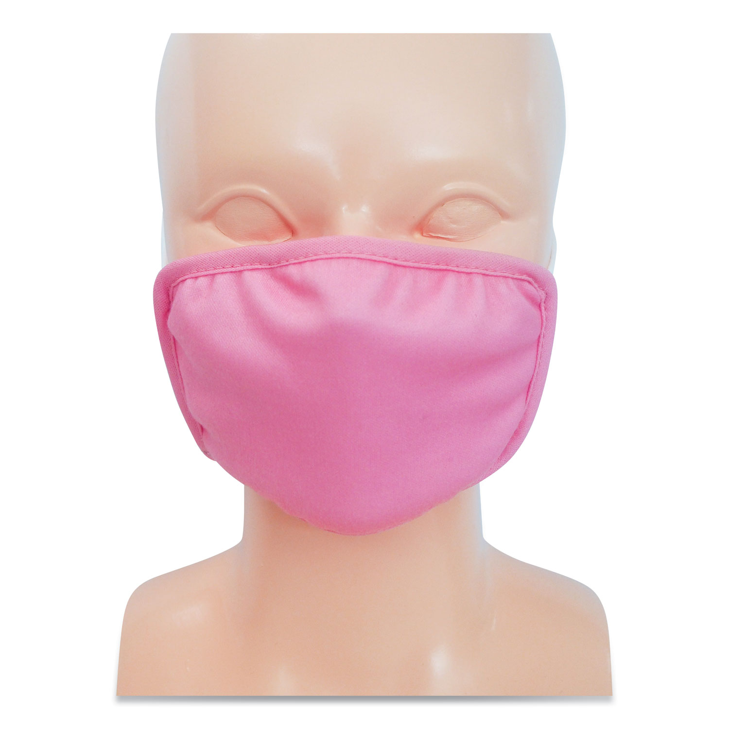  GN1 PE17338 Kids Fabric Face Mask, Pink, 500/Carton (GN1PE17338) 