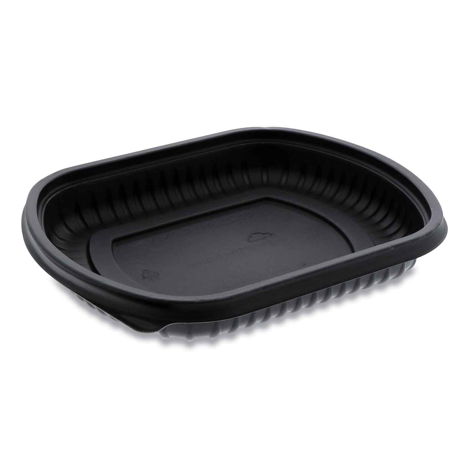 Pactiv EarthChoice ClearView MealMaster Container, 16 oz, 8.13 x 6.5 x 1, 1-Compartment, Black, 252/Carton