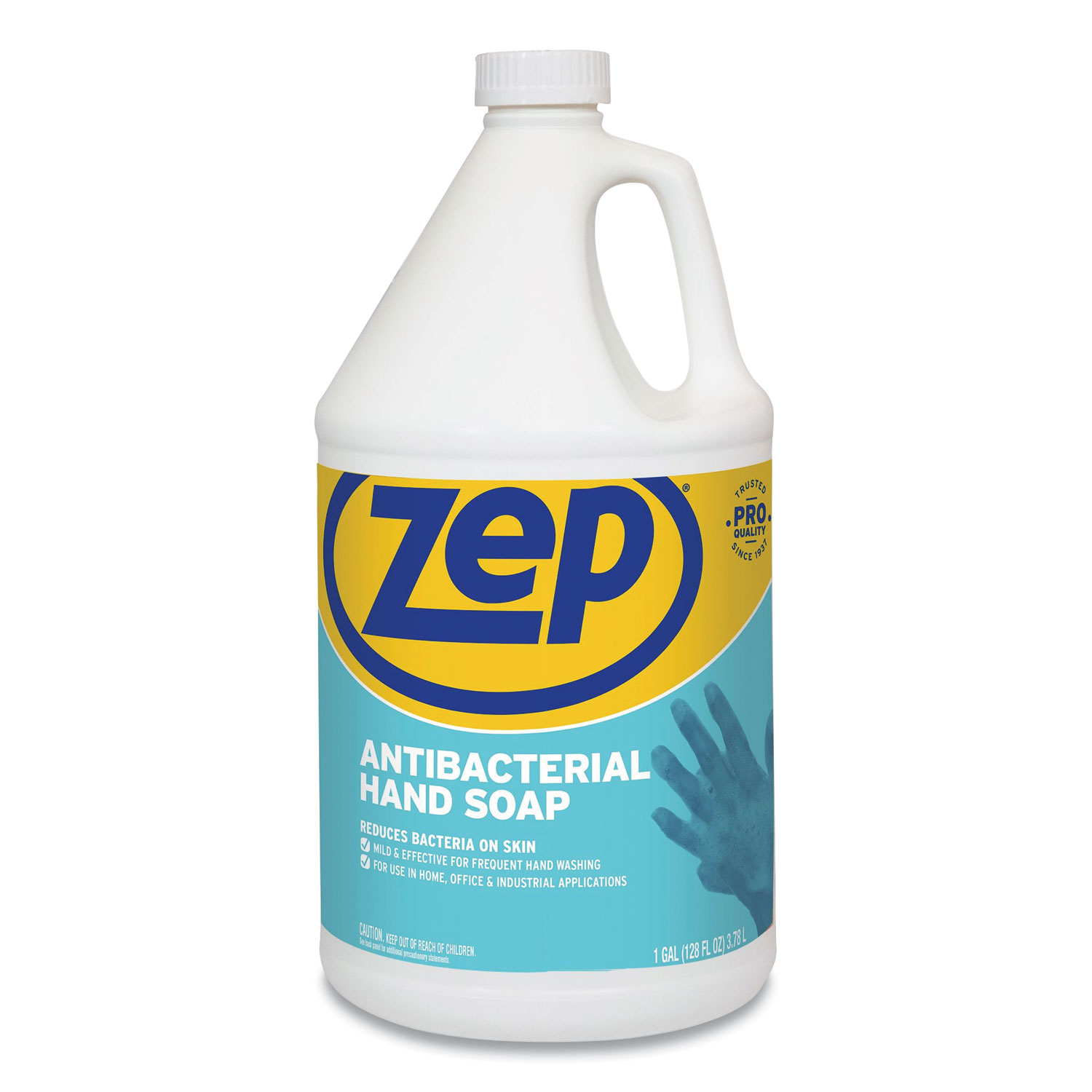  Zep R46124 Antibacterial Hand Soap, Fragrance-Free, 1 gal Bottle, 4/Carton (ZPPR46124) 
