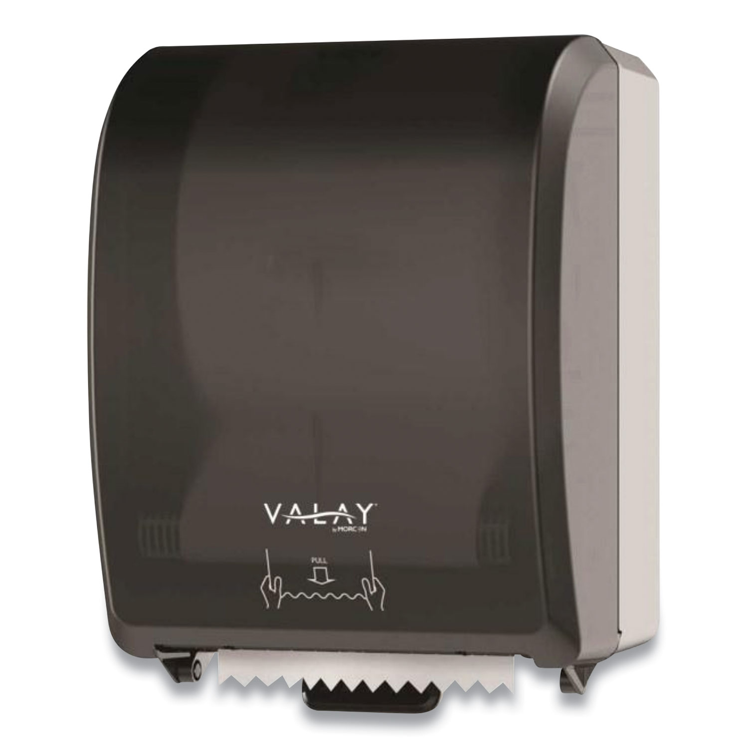  Morcon Tissue Y2500 Valay Controlled Towel Dispenser, Y-Notch, 12.3 x 9.3 x 15.9, Black (MORY2500) 
