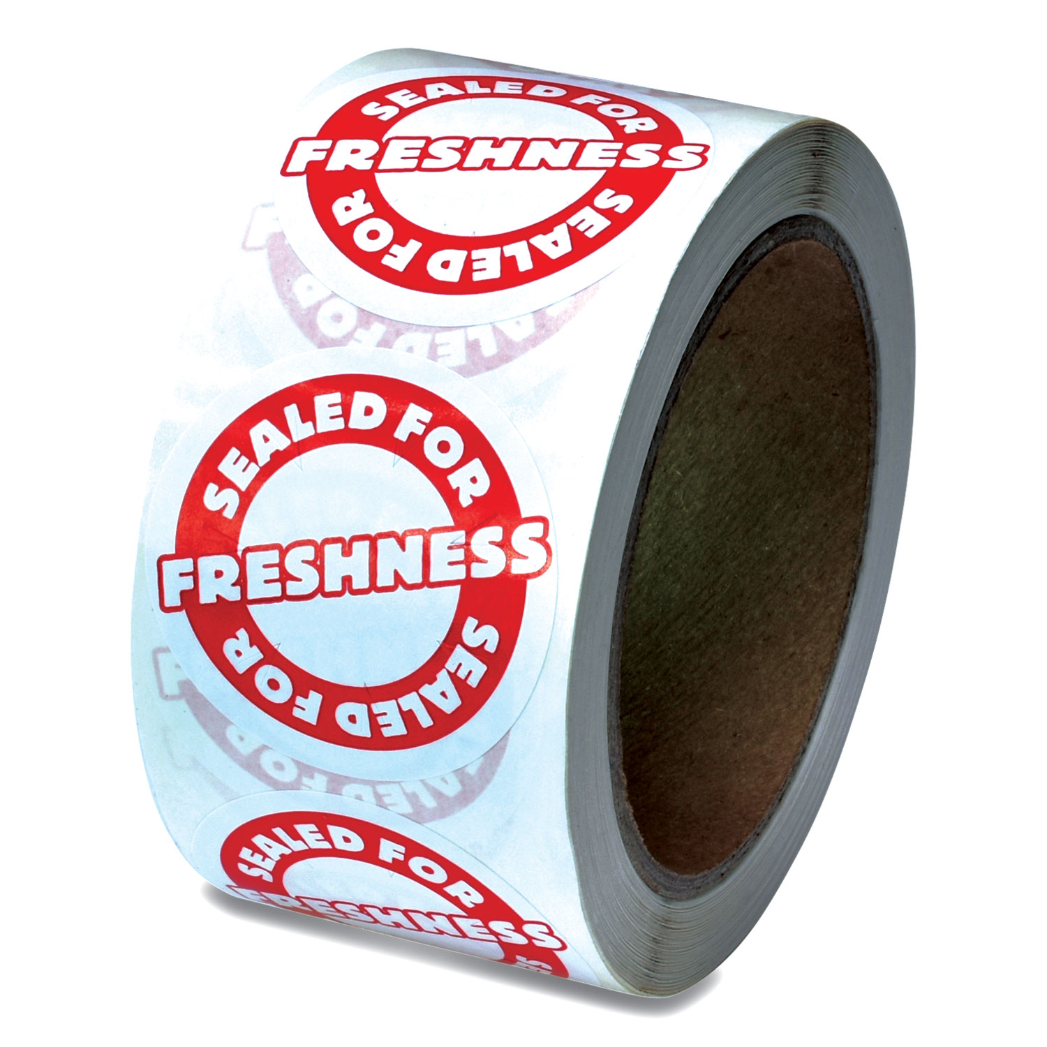 Iconex™ Tamper Seal Label, 2 dia, Red/White, 500/Roll, 4 Rolls/Carton