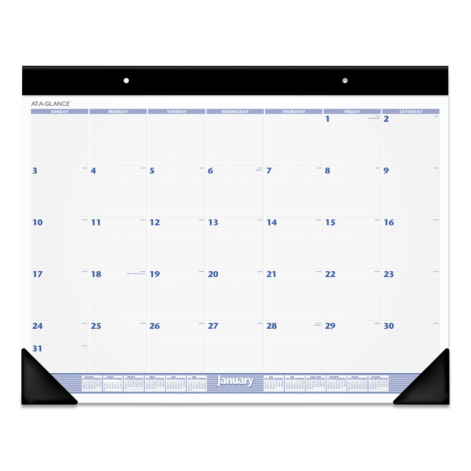  AT-A-GLANCE SW23000 Desk Pad, 24 x 19, White, 2021 (AAGSW23000) 