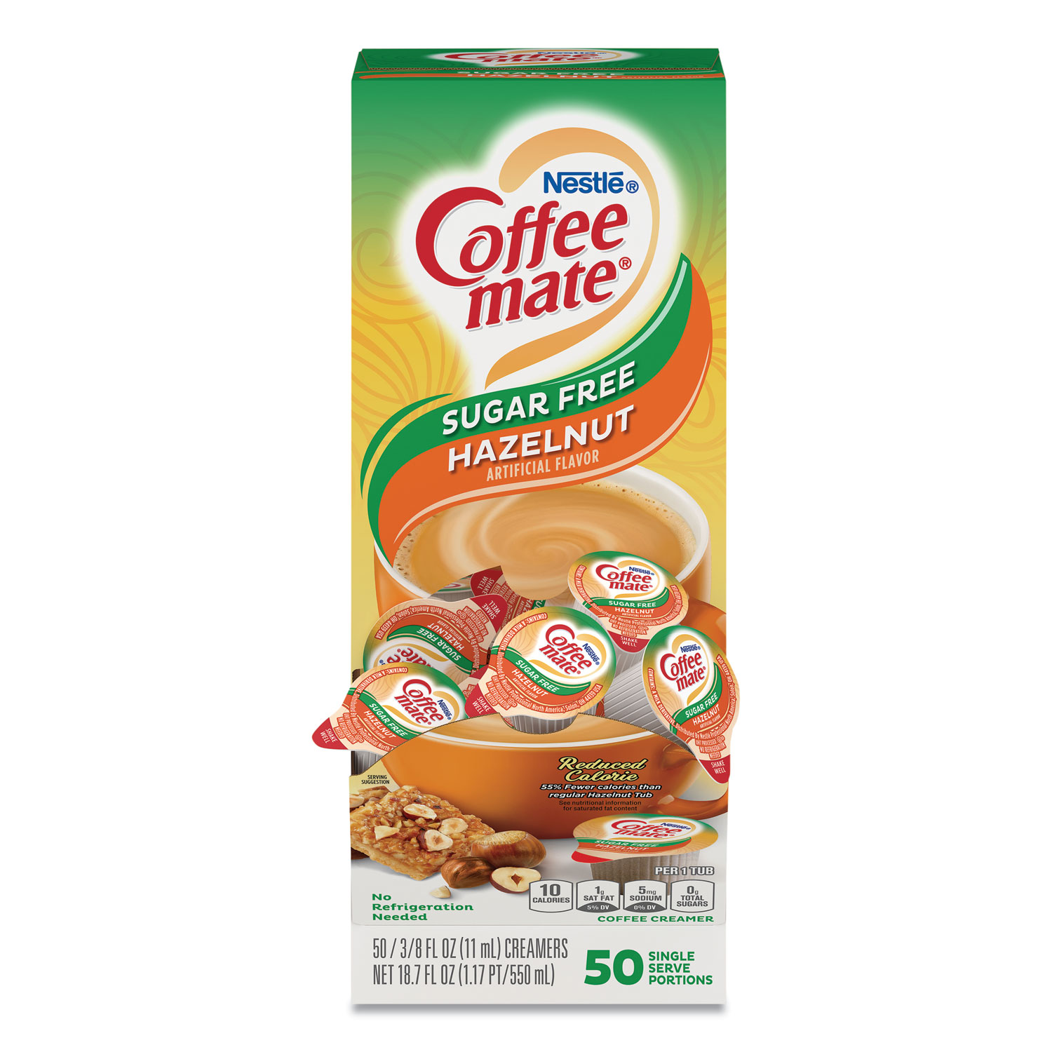 Coffee Mate Liquid Coffee Creamer French Vanilla/hazelnut/original 0.38 oz Mini Cups 150 Cups/Carton