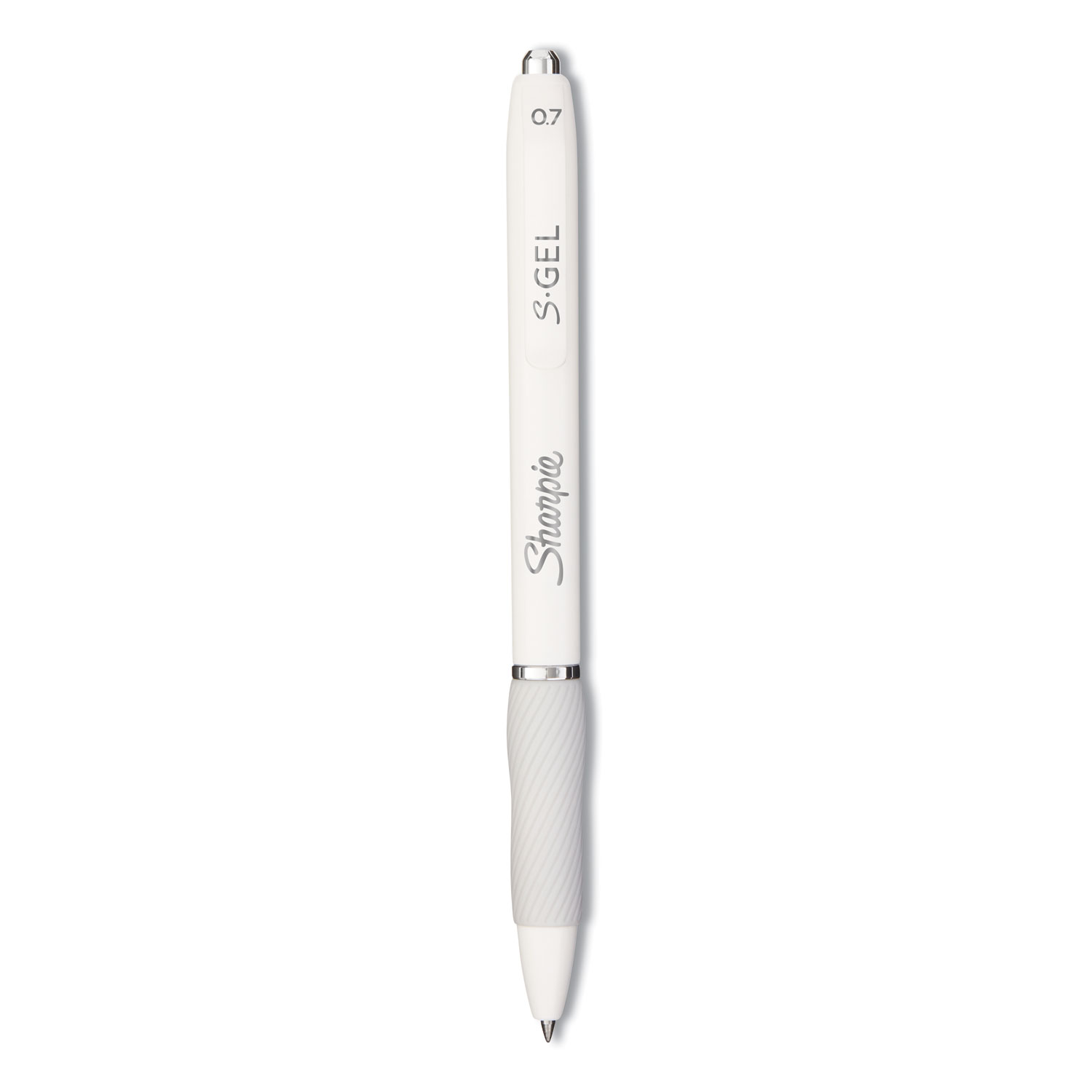 Sharpie® S-Gel™ Fashion Barrel Pen, Medium 0.7 mm, Black Ink, Pearl White Barrel, Dozen