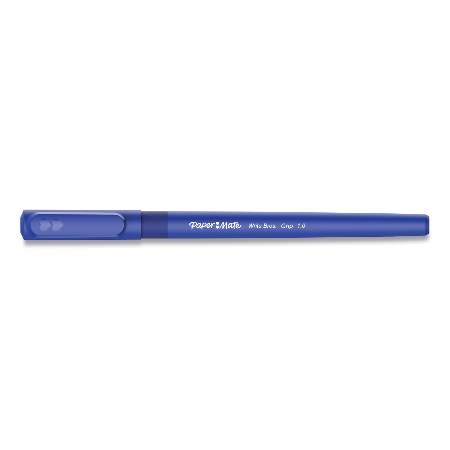 Paper Mate® Write Bros. Grip Ballpoint Pen, Medium, 1 mm, Blue Ink/Barrel, Dozen
