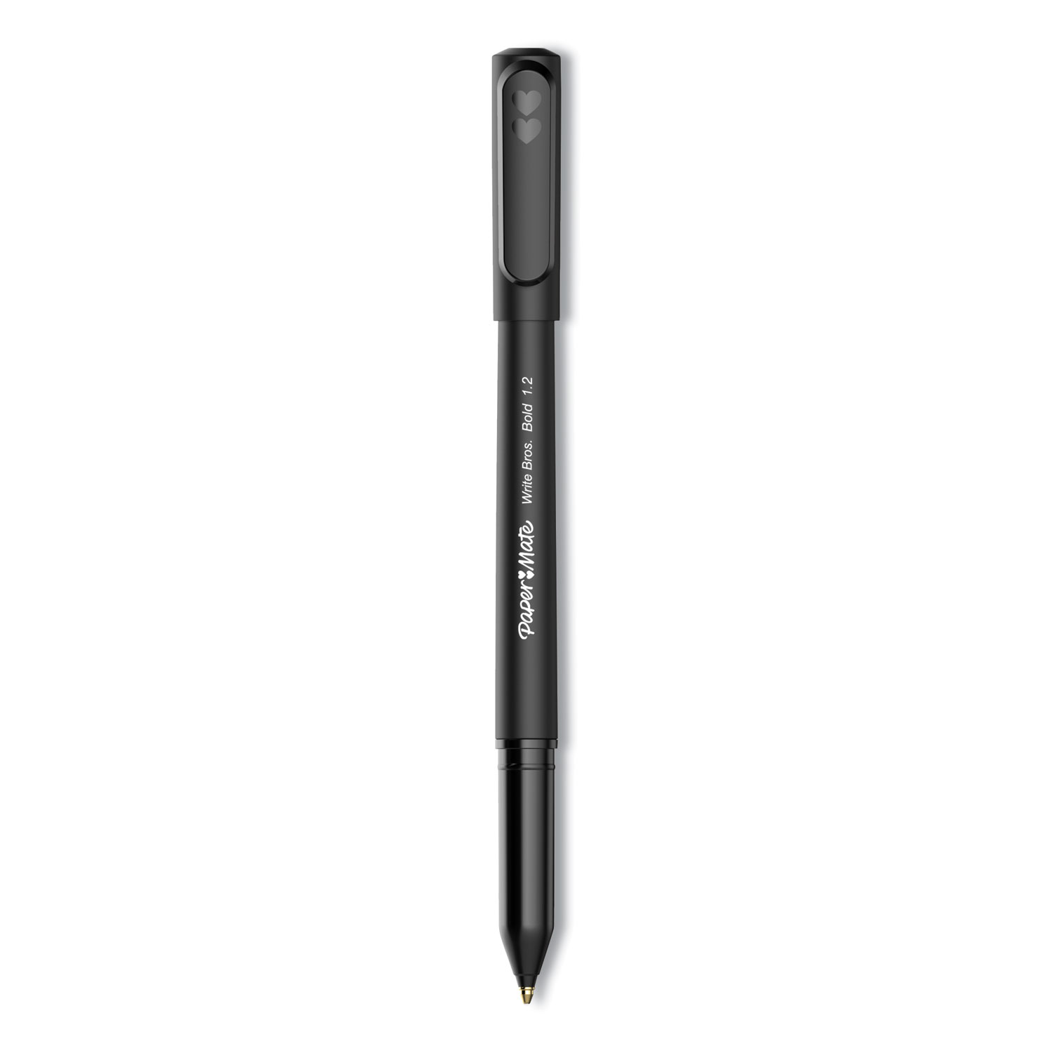  Paper Mate 2124520 Write Bros. Ballpoint Pen, Bold 1.2 mm, Black Ink/Barrel, Dozen (PAP2124520) 