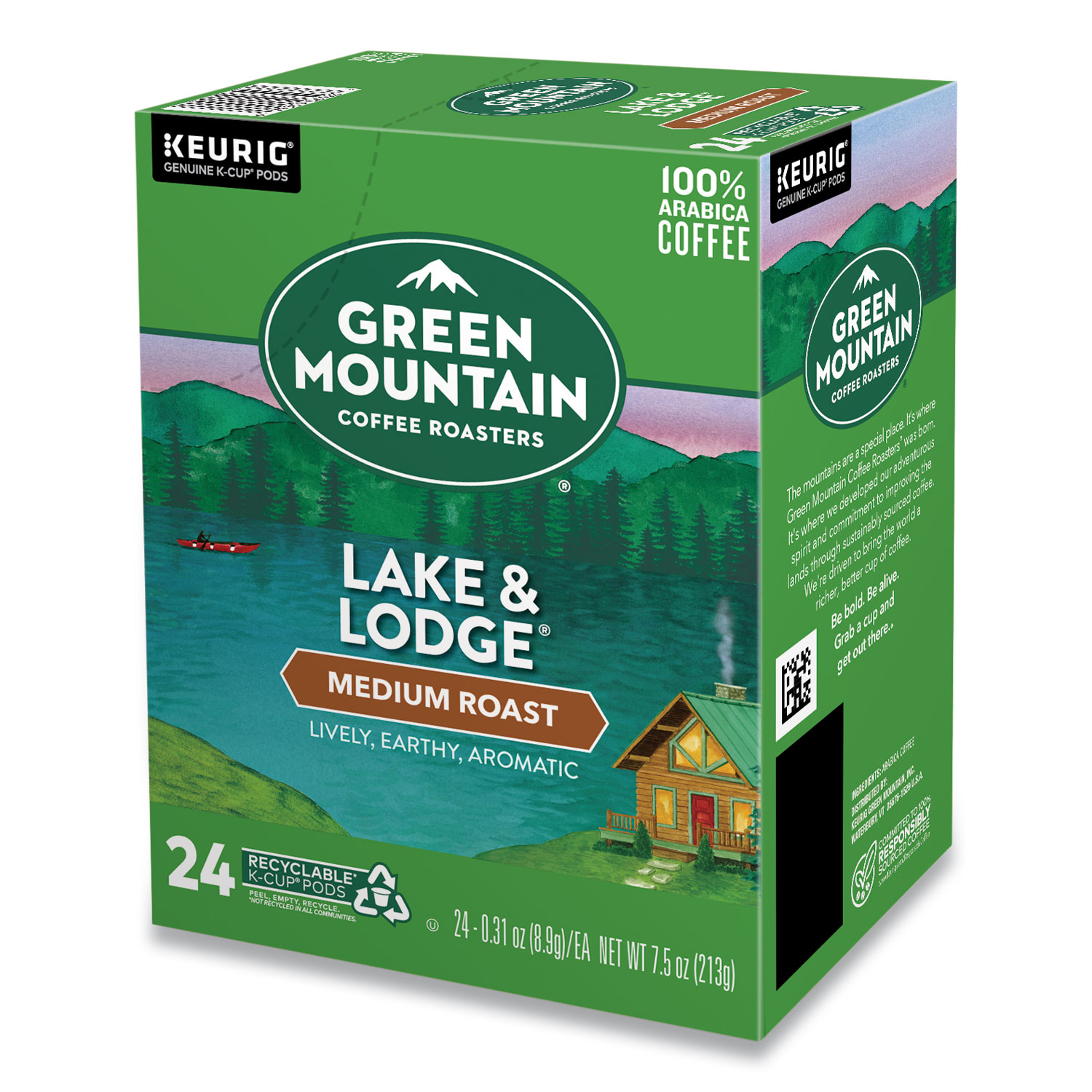 GMT6523 Green Mountain Coffee Lake & Lodge Coffee K-Cups - Zuma