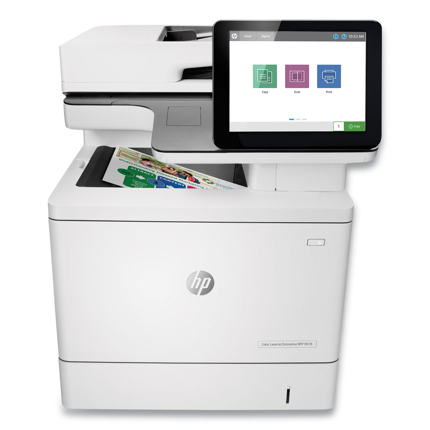  HP 7ZU85A#BGJ LaserJet Enterprise MFP M578dn Multifunction Printer, Copy/Print/Scan (HEW7ZU85A) 