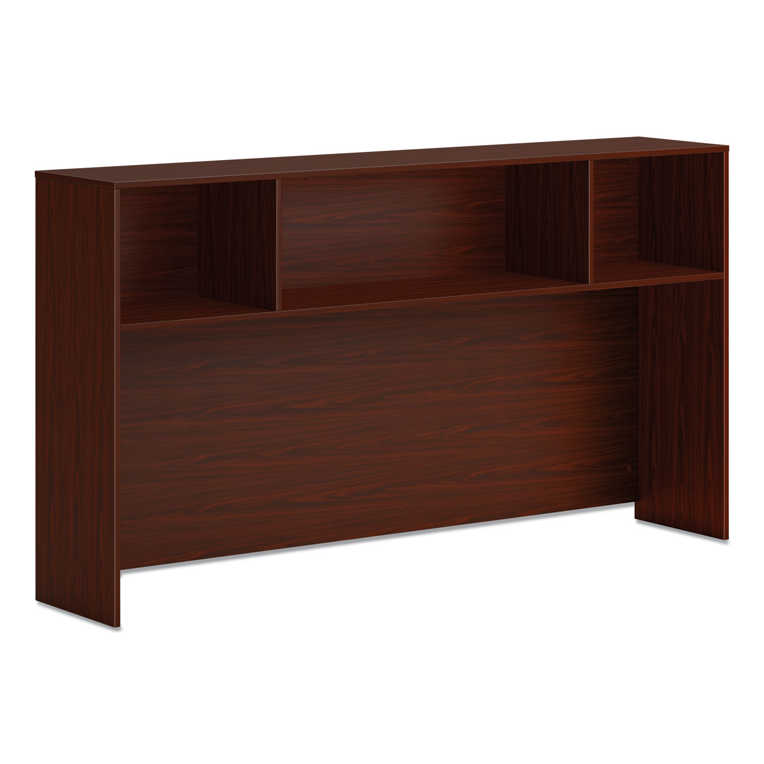 HON® Mod Desk Hutch, 3 Compartments, 72 x 14 x 39.75, Traditional Mahogany