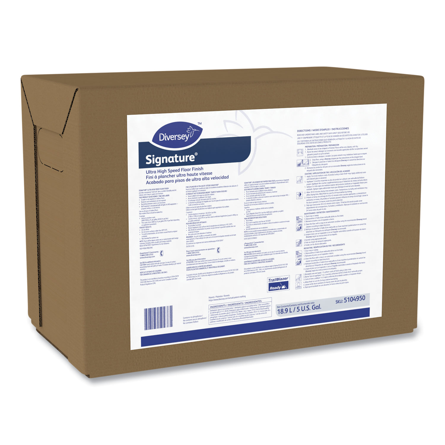 thumbnail interactive-video image 1 of Diversey Signature Finish Liquid Floor Finish With Ammonia, 640 Oz. (Case Of 4) 1 of 3