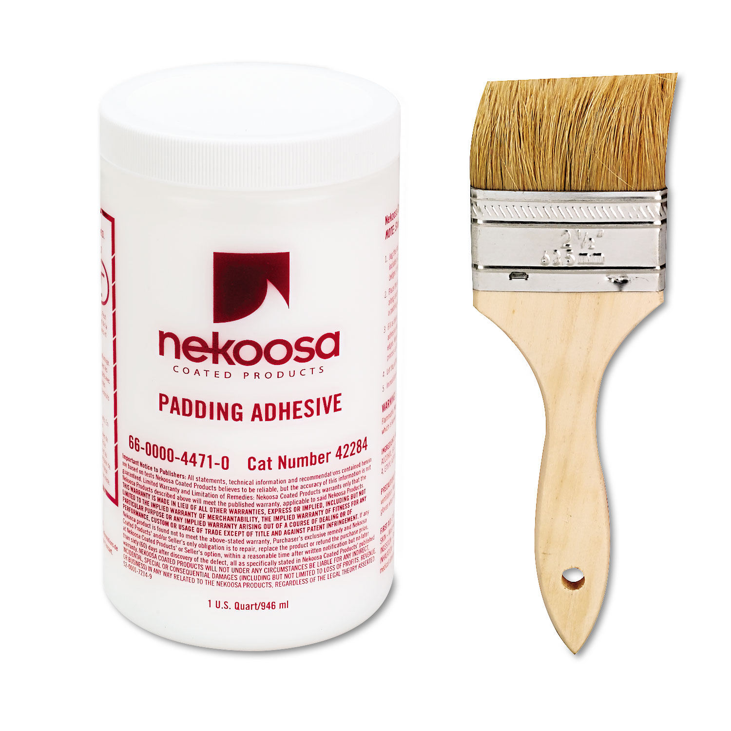  Nekoosa 42284 Fan-Out Padding Adhesive, 32 oz, Dries Clear (NEK42284) 