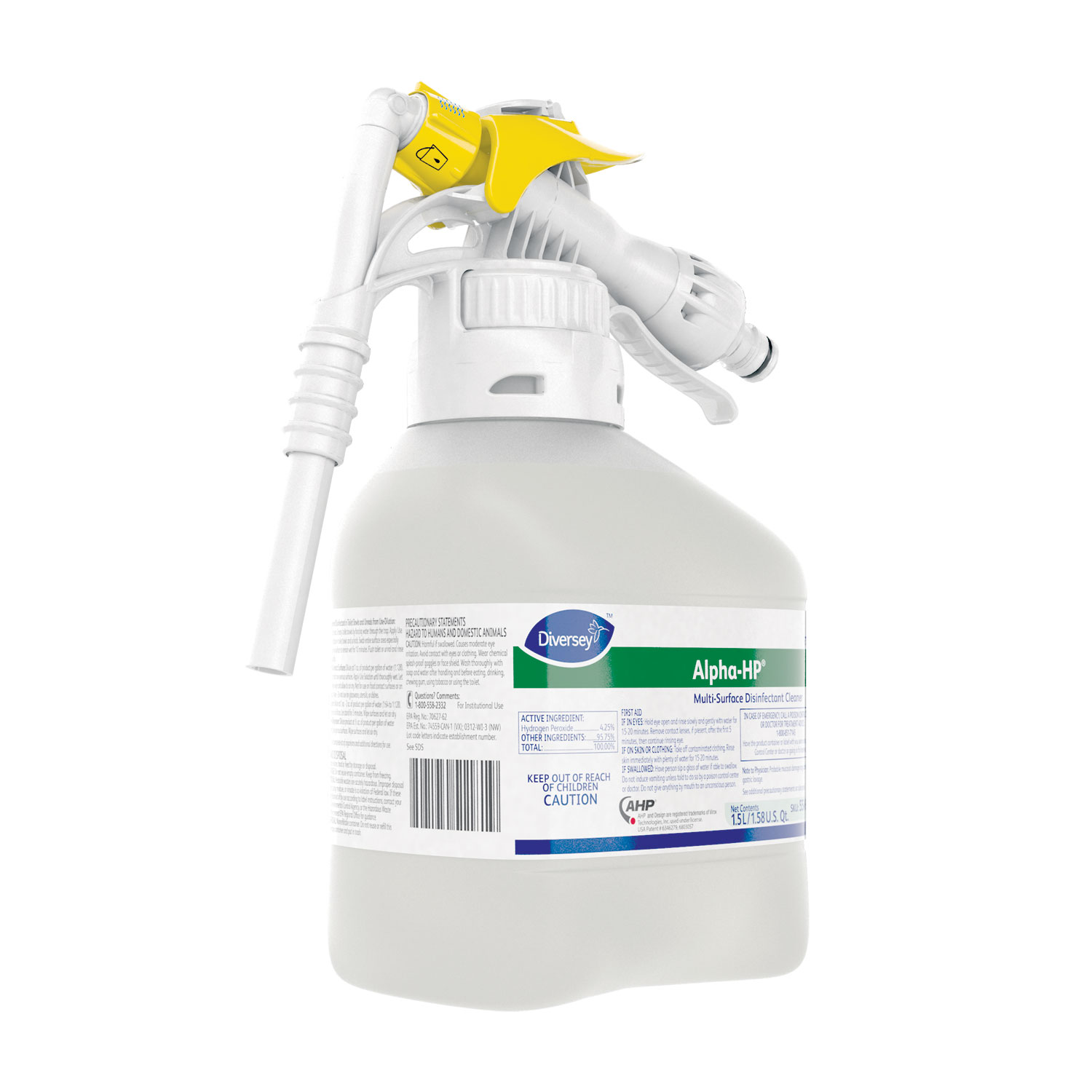 Diversey™ AlphaHP MultiSurface Disinfectant Cleaner, Citrus Scent, 1.