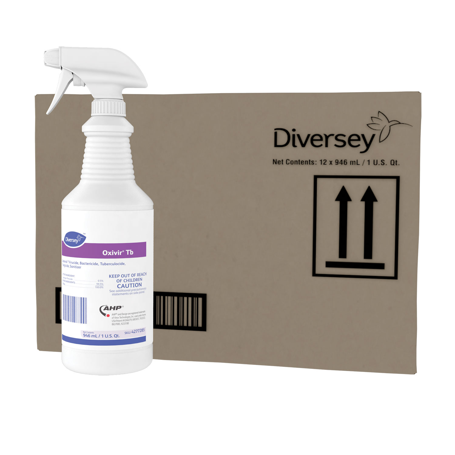 Oxivir TB One-Step Disinfectant Cleaner, 32 oz Bottle, 12/Carton - Oak ...