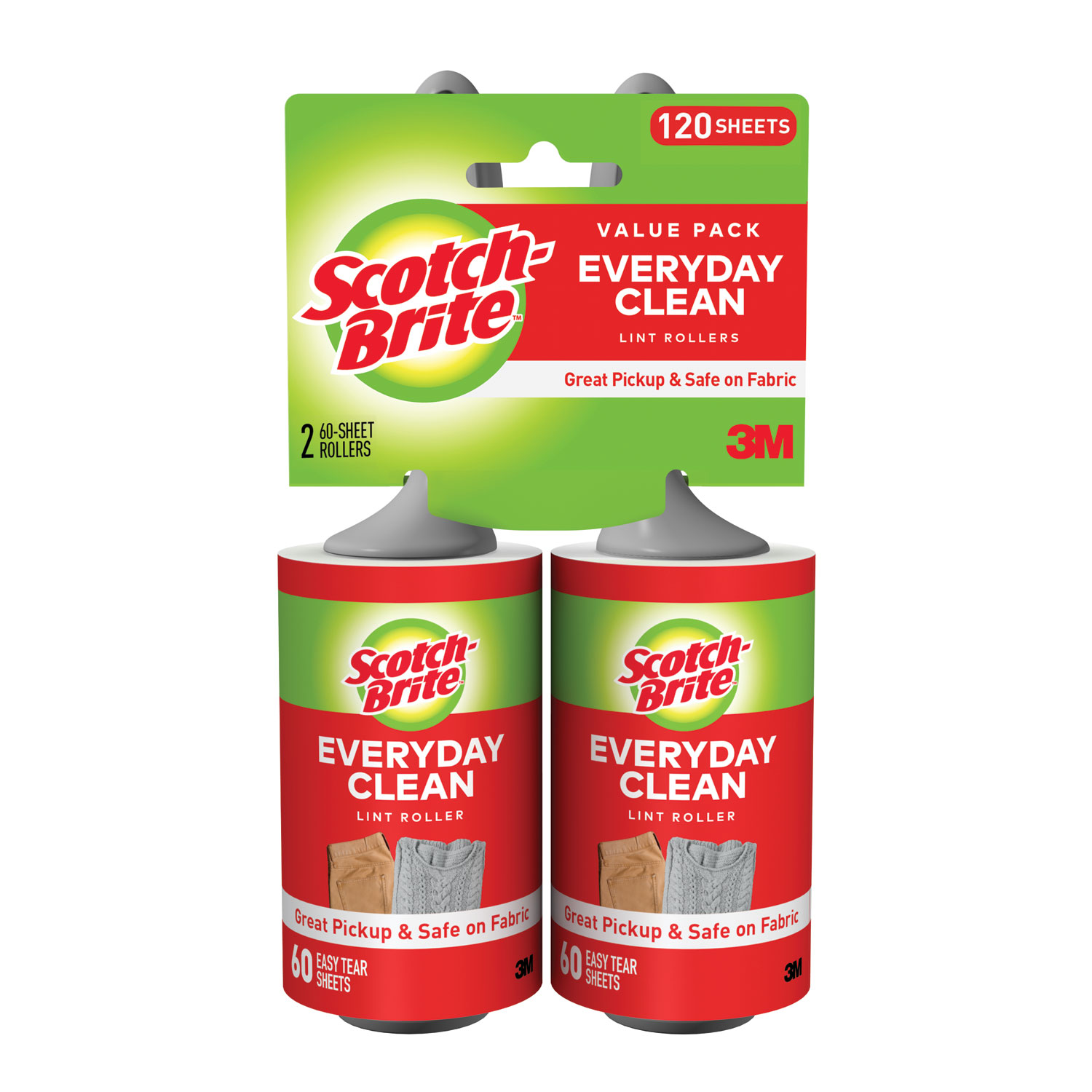  Scotch-Brite 836RS-60TPP Lint Roller, 2/Pack (MMM836RS60TPP) 