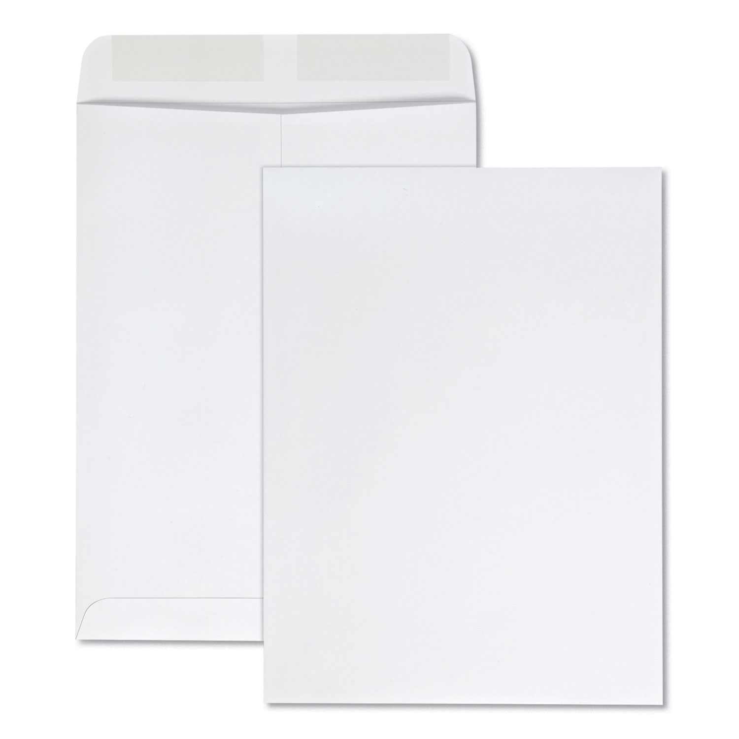 Catalog Envelope, 28 lb Bond Weight Kraft, #10 1/2, Square Flap, Gummed Closure, 9 x 12, White, 100/Box