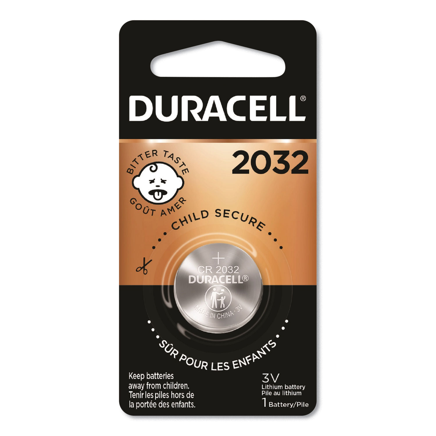  Duracell DL2032BPK Lithium Coin Battery, 2032 (DUR273151) 