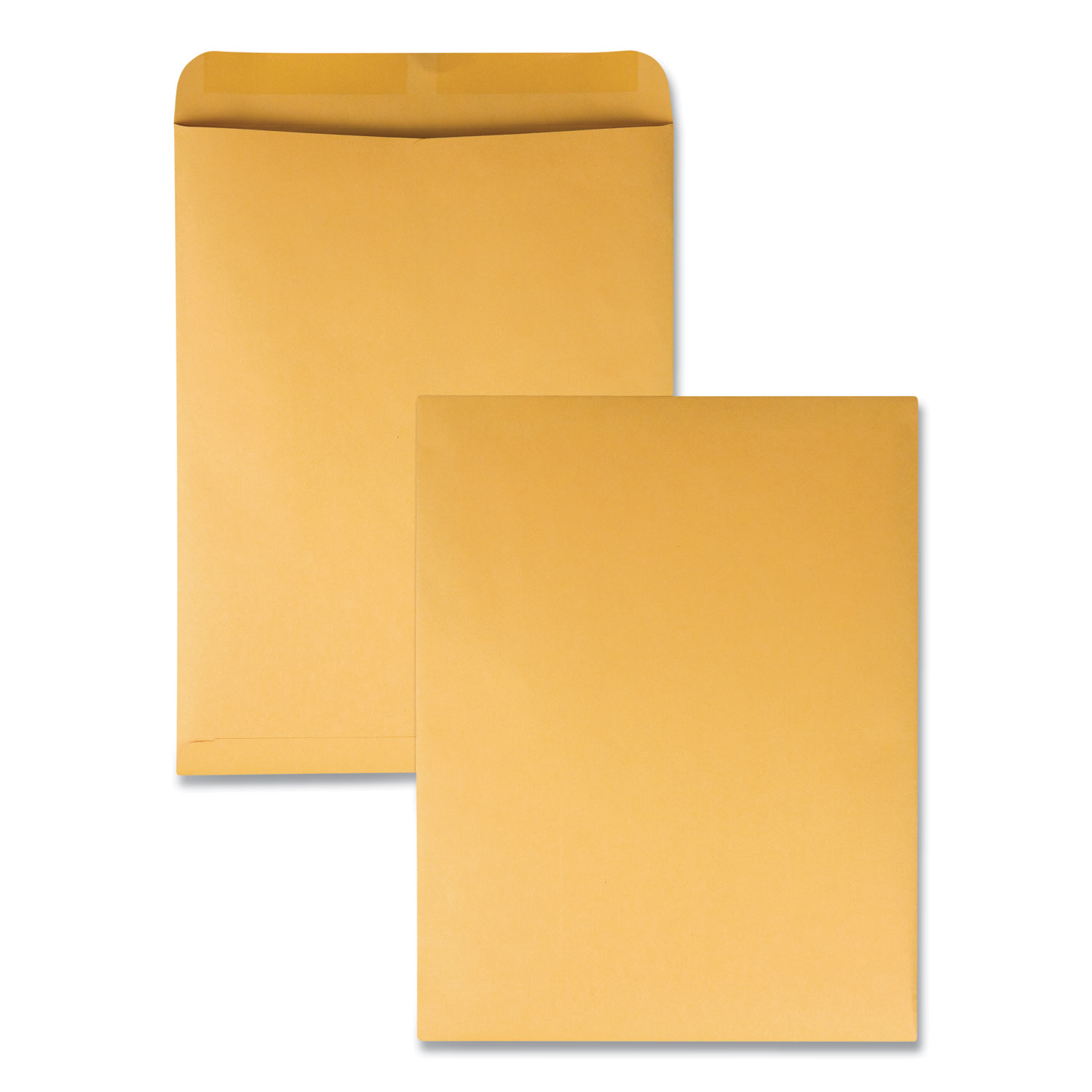 Catalog Envelope, 28 lb Bond Weight Kraft, #15 1/2, Square Flap, Gummed Closure, 12 x 15.5, Brown Kraft, 100/Box