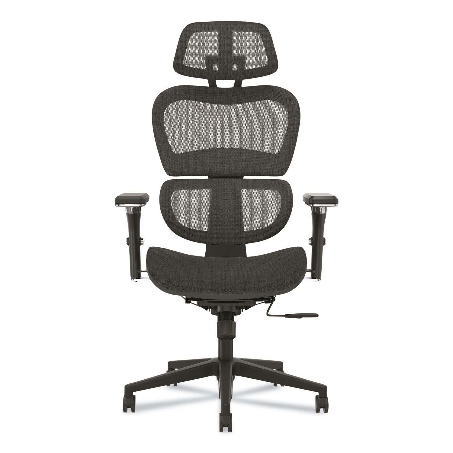 HON® Neutralize High-Back Mesh Task Chair, Supports up to 250 lbs., Black Seat/Black Back, Black Base