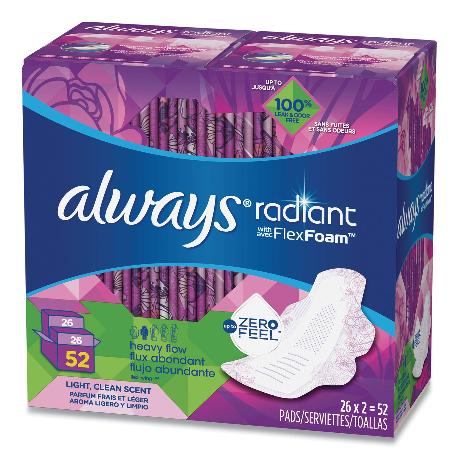  Always 79513 Radiant Pads with Flexfoam, Heavy, 52/Box, Free Delivery in 1-4 Business Days (GRR22001085) 