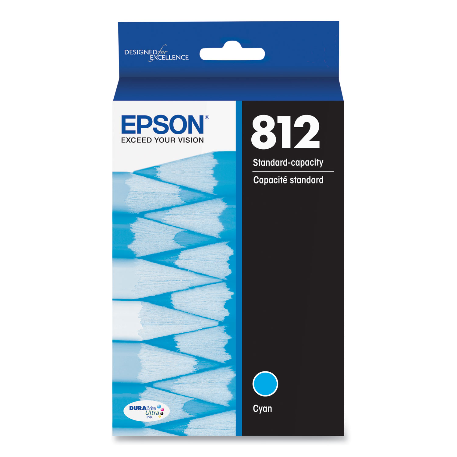 Epson® T812220S (T812) DURABrite Ultra Ink, 300 Page-Yield, Cyan