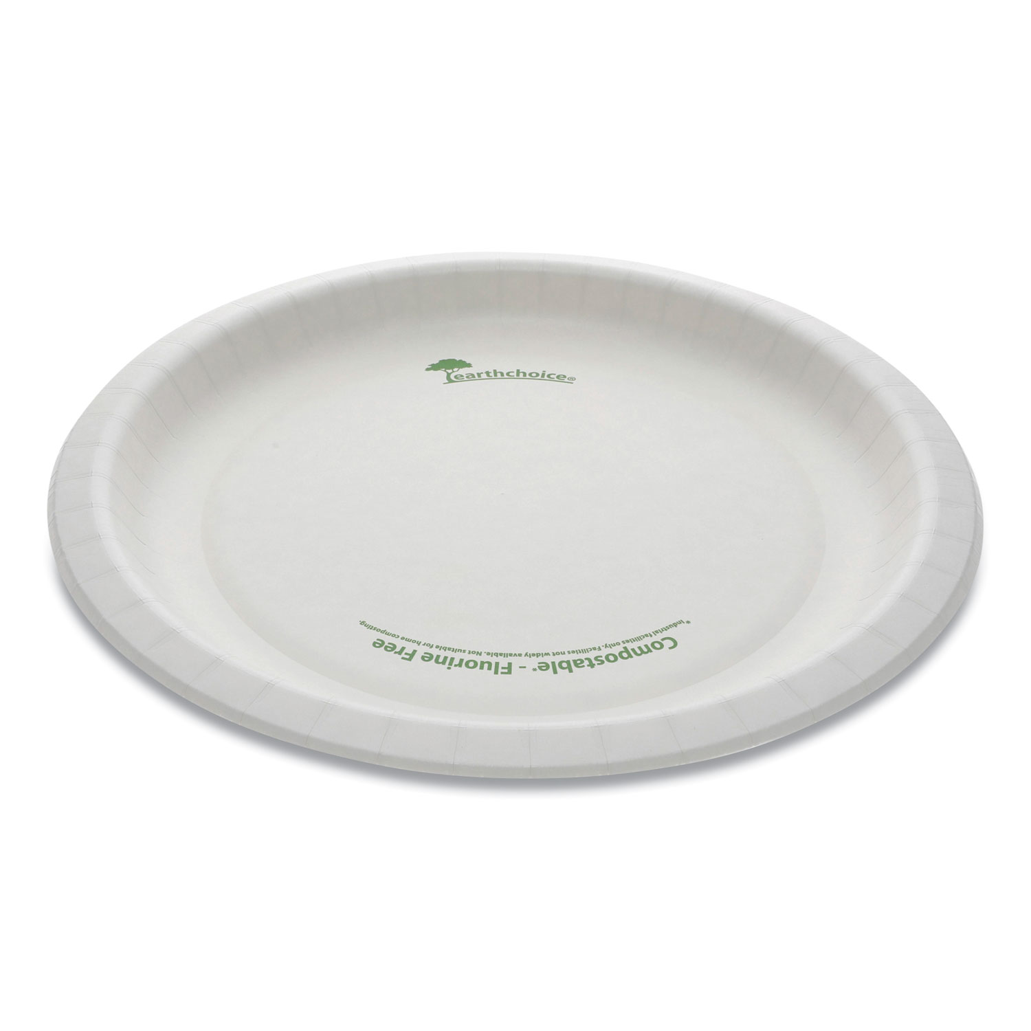 Pactiv EarthChoice Pressware Compostable Dinnerware, Plate, 10 Diameter, White, 300/Carton
