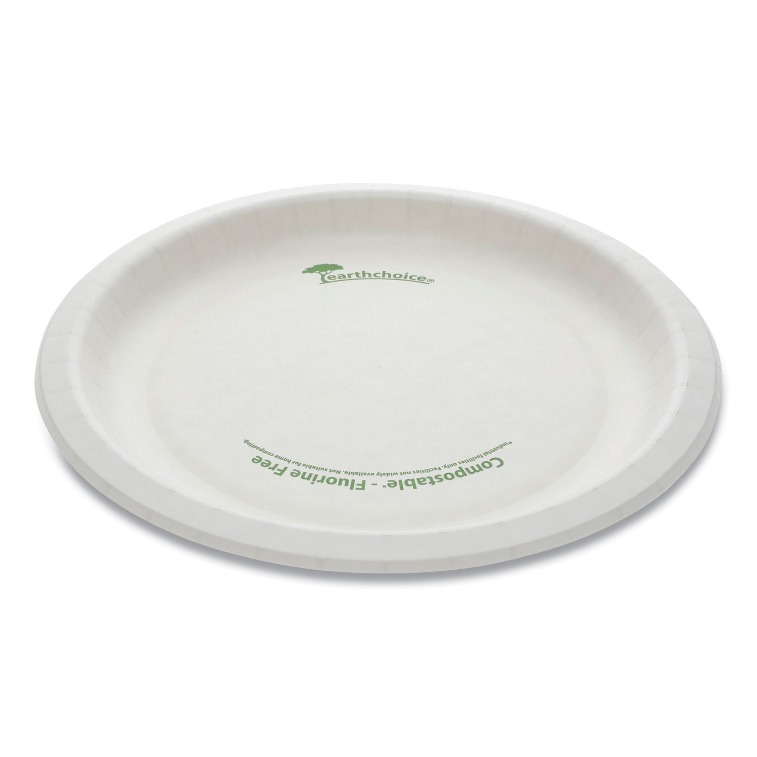Pactiv EarthChoice Pressware Compostable Dinnerware, Plate, 9 Diameter, White, 450/Carton