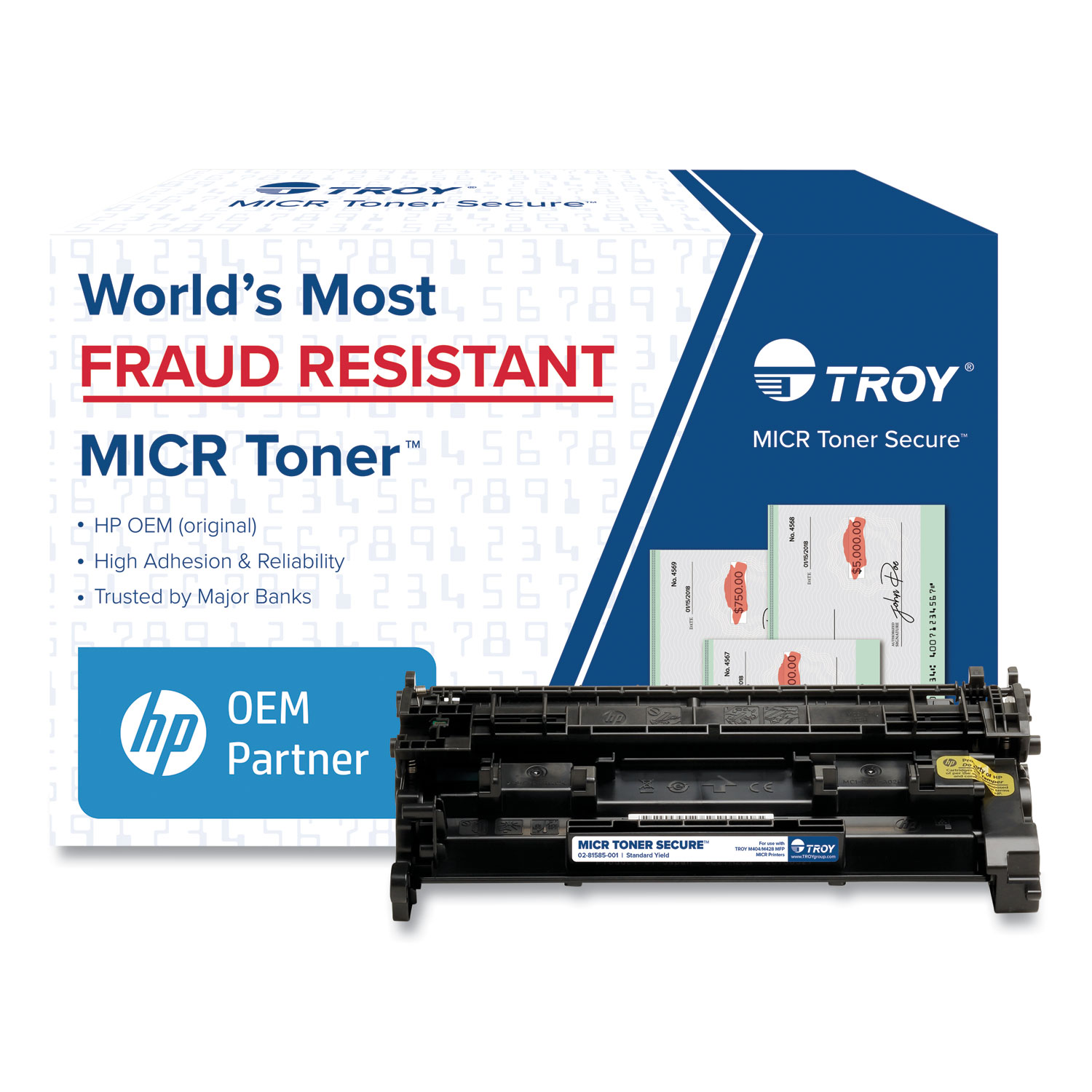  TROY 02-81585-001 0281585001 258A MICR Toner Secure, Alternative for HP CF258A, Black (TRS0281585001) 