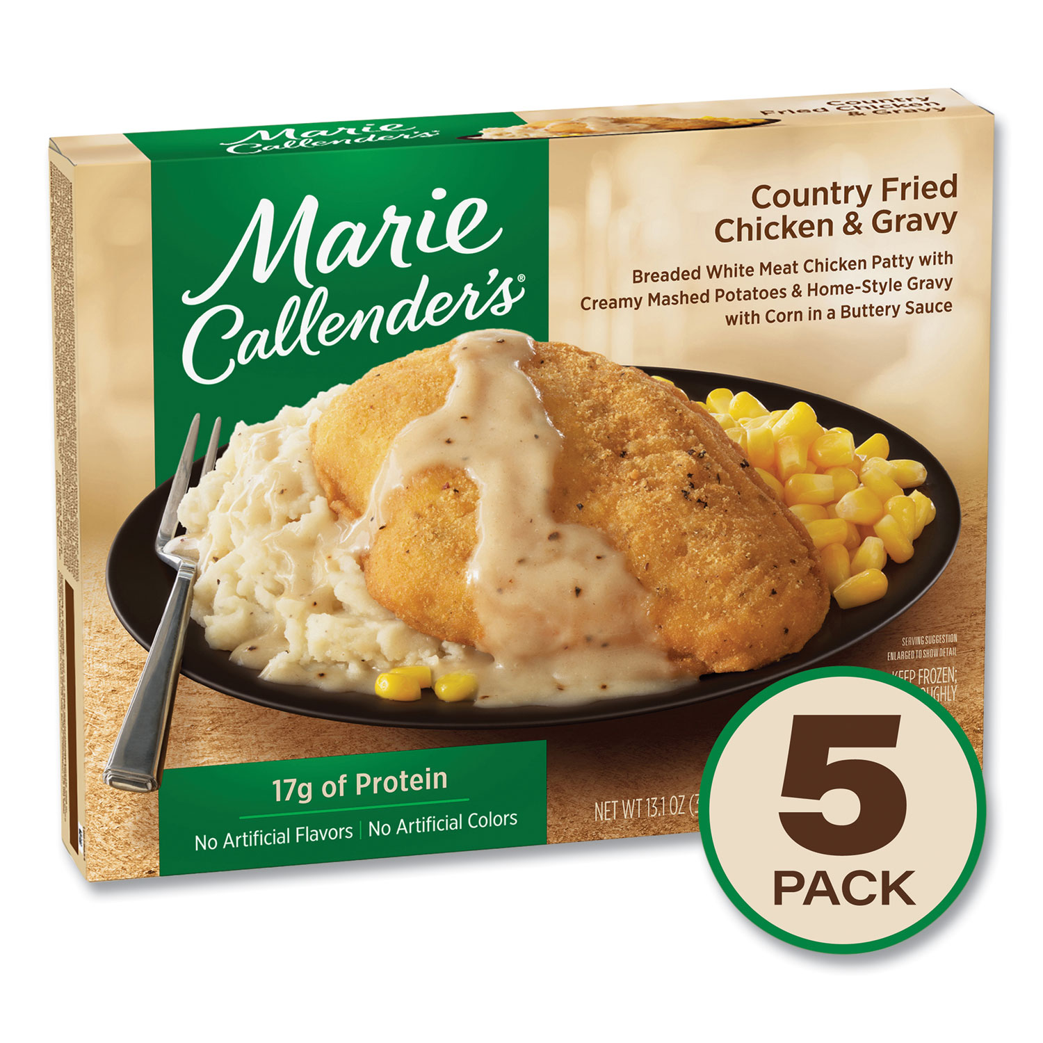  Marie Callender's 2113190533 Country Fried Chicken and Gravy, 13.1 oz Bowl, 5/Pack, Free Delivery in 1-4 Business Days (GRR90300169) 