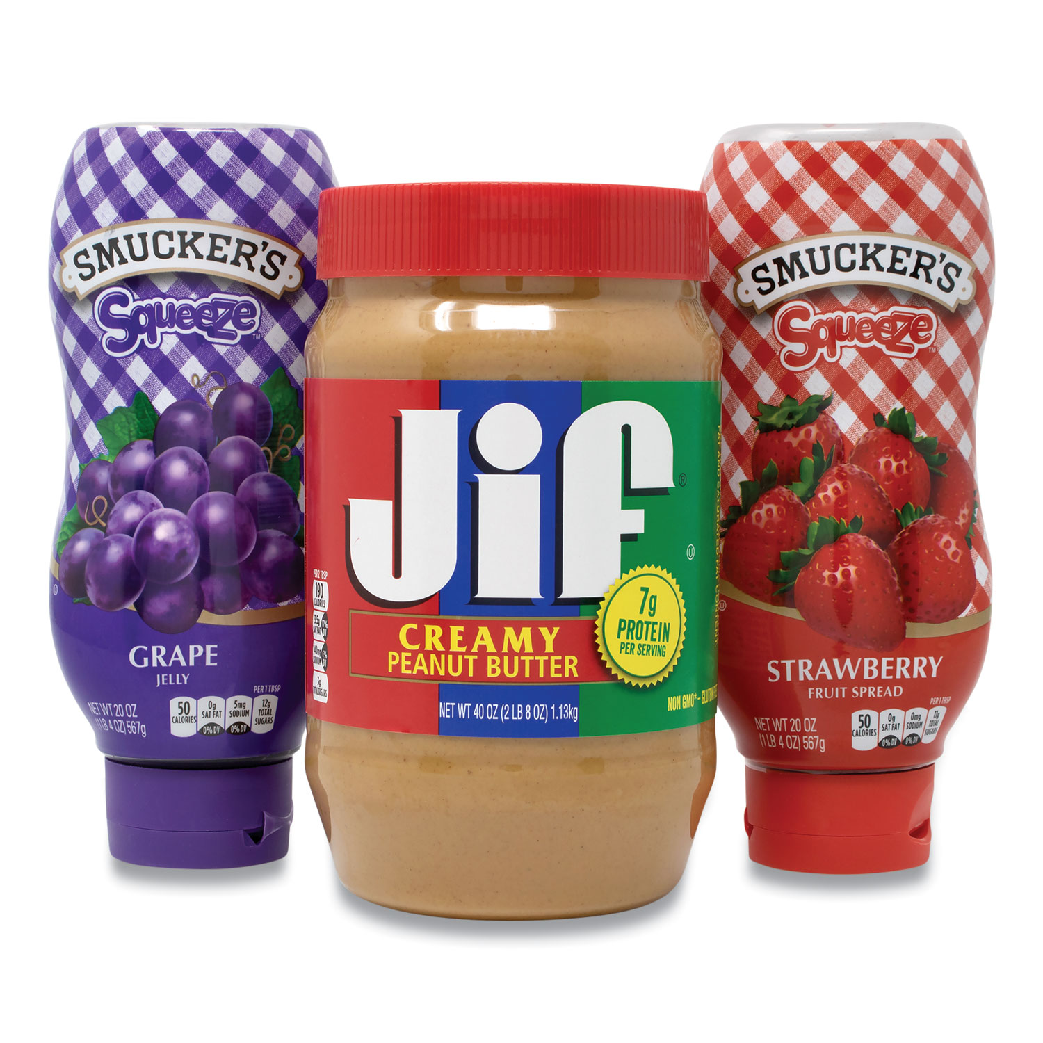  Smucker's 307-00301 Peanut Butter and Jelly Bundle, (2) 40 oz Peanut Butter/(4) 20 oz Jelly, 6/Pack, Free Delivery in 1-4 Business Days (GRR30700301) 
