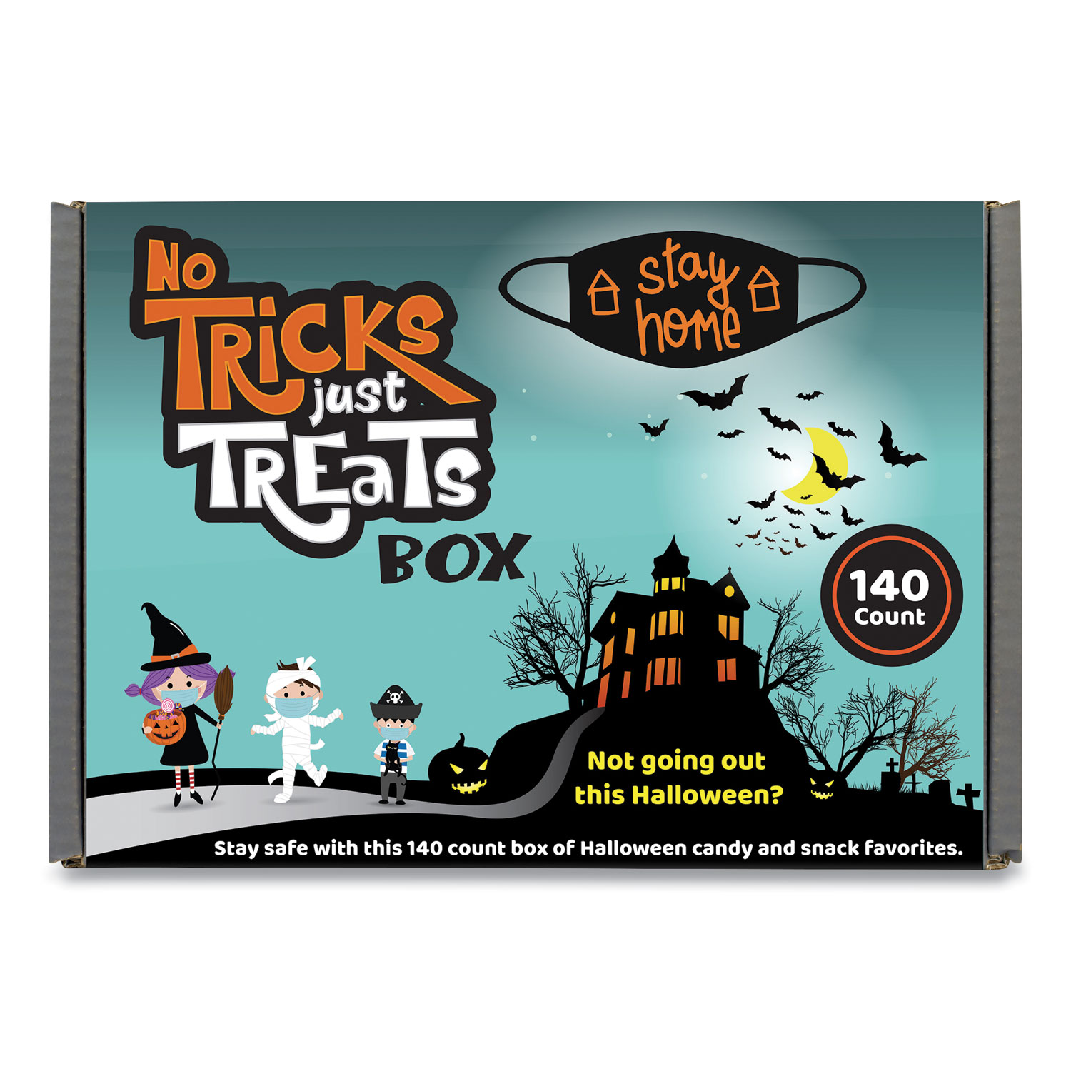  Snack Box Pros 700-00084 No Tricks Just Treats Halloween Box, Assorted Varieties, 6 lb Box, Free Delivery in 1-4 Business Days (GRR70000084) 