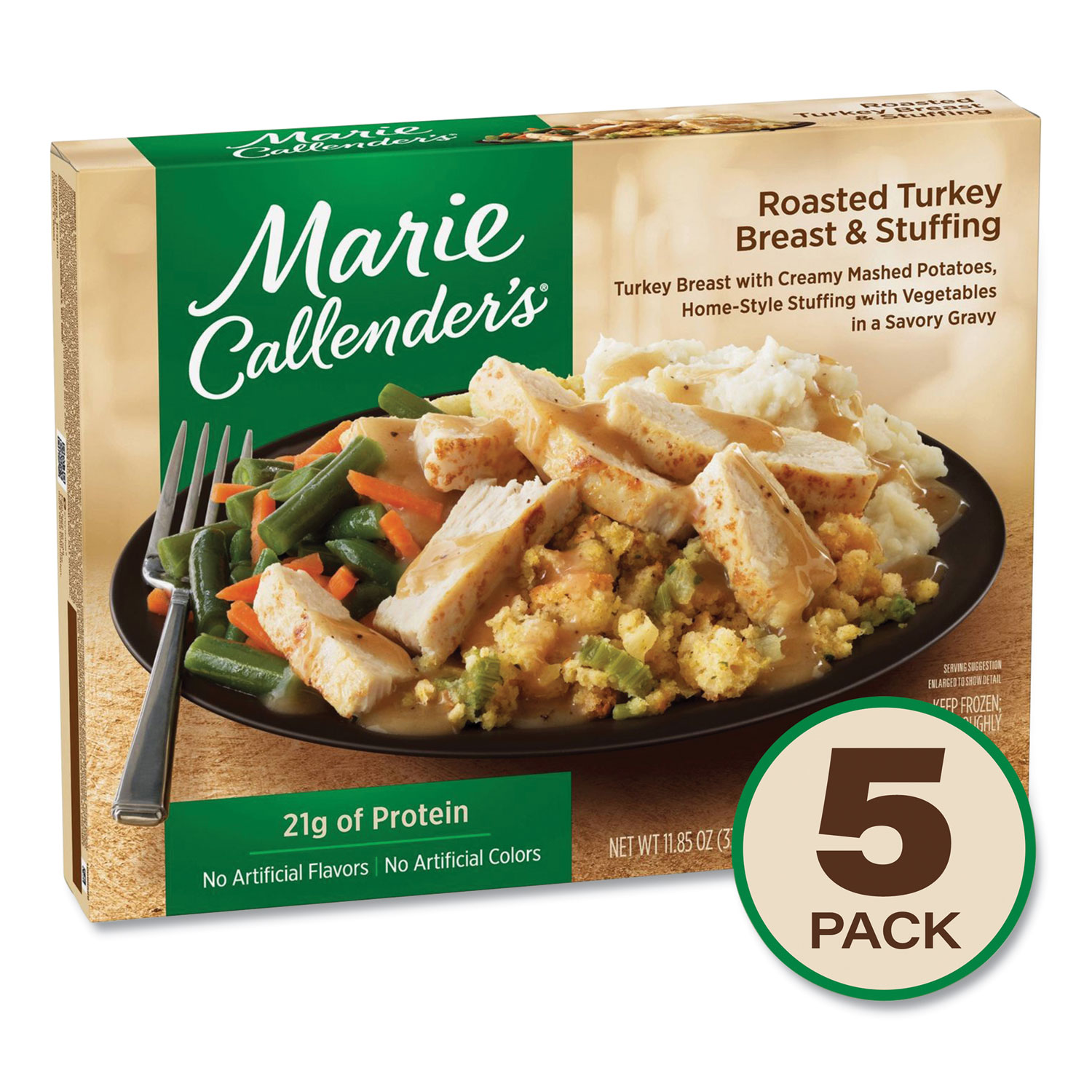  Marie Callender's 2113190531 Roasted Turkey Breast and Stuffing, 11.85 oz Box, 5/Pack, Free Delivery in 1-4 Business Days (GRR90300168) 