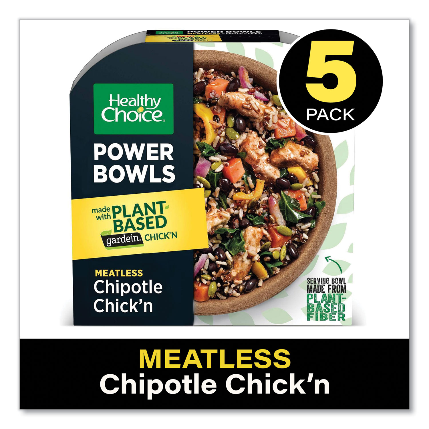  Healthy Choice 7265522118 Power Bowl Gardein Chipotle Chicken, 9.25 oz Bowl, 5/Pack, Free Delivery in 1-4 Business Days (GRR90300171) 