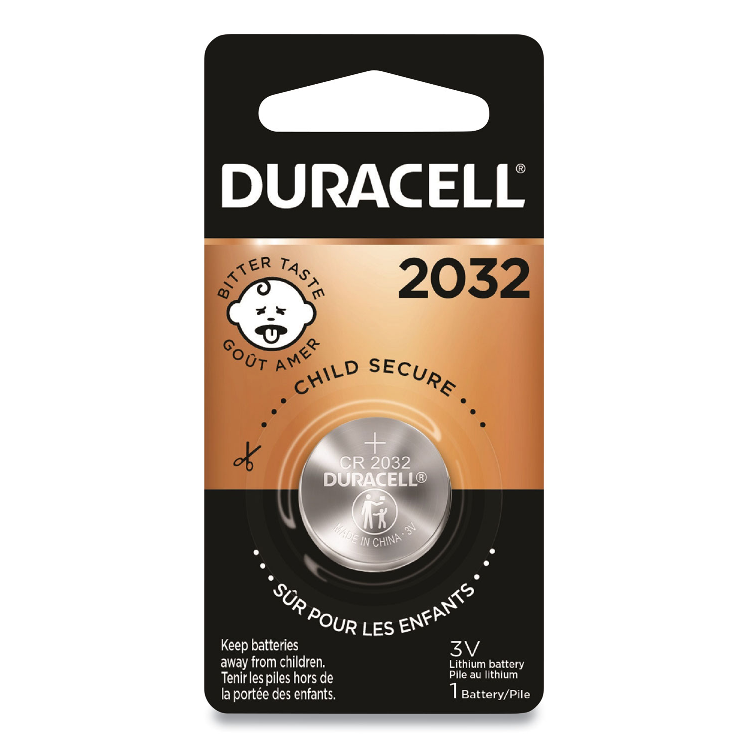 Duracell Lithium Coin Battery, 2032, 6/Box Janeice Products Co Inc