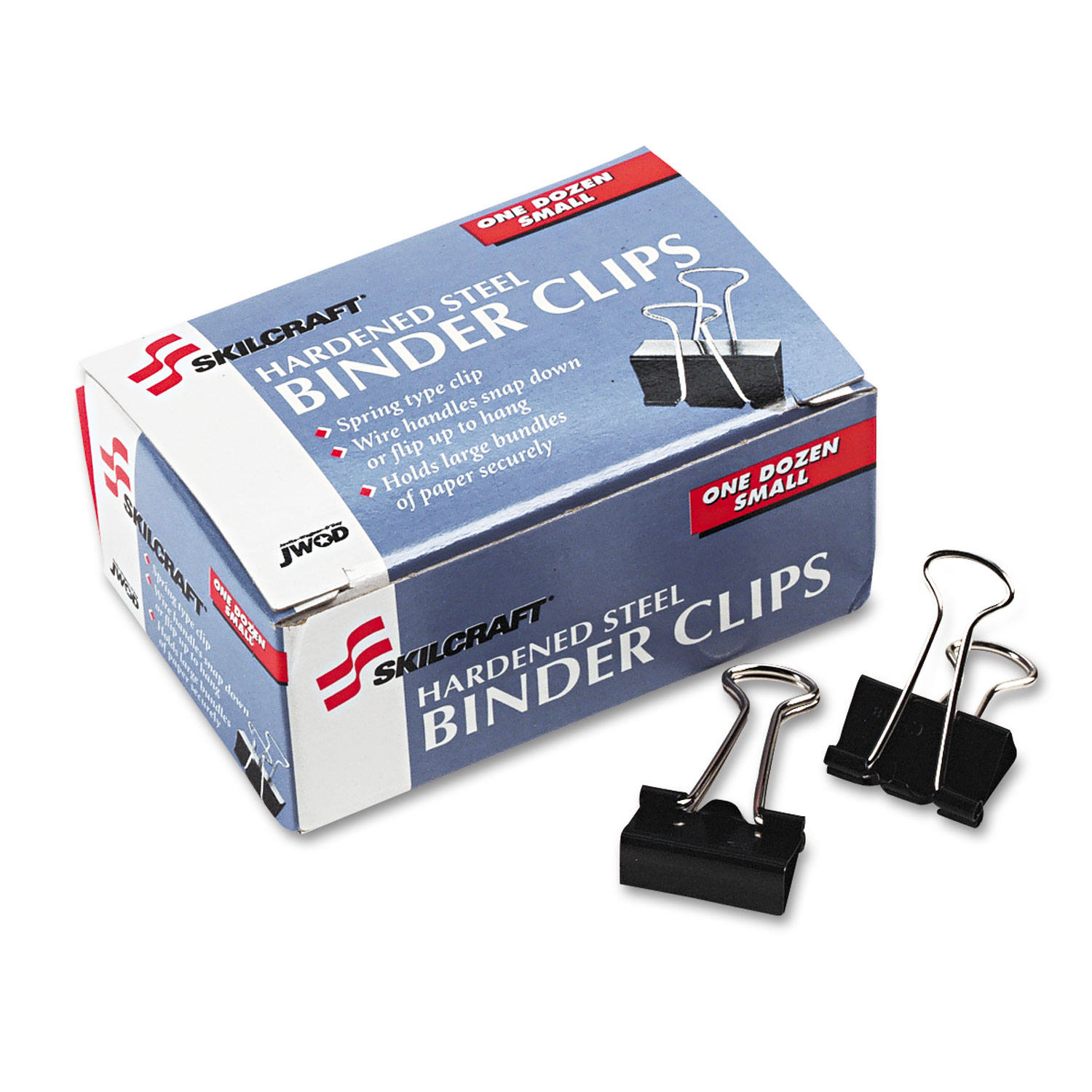 Charles Leonard Binder Clips - Black Small 12Ct Box Reusable BoxMFG# 79312