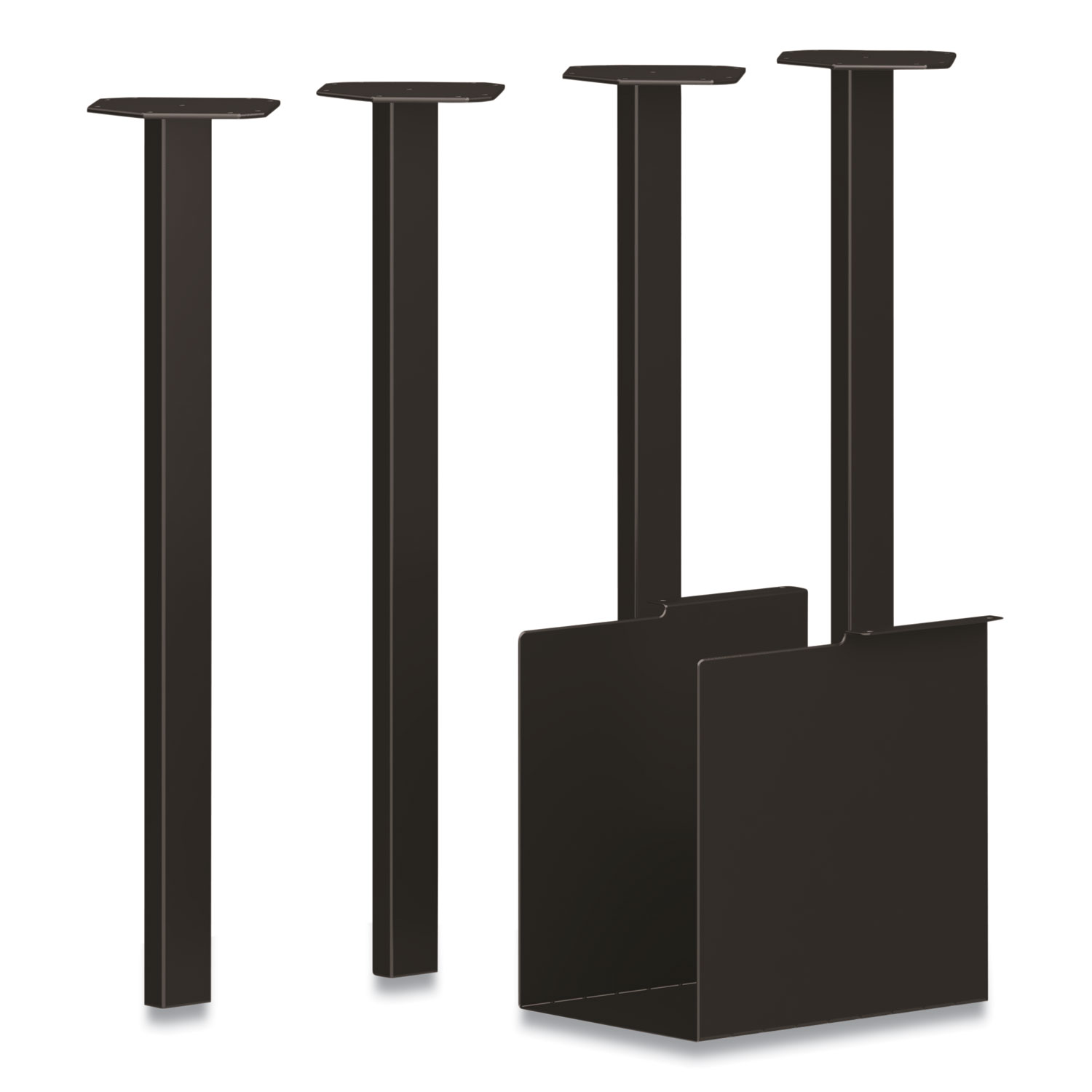 HON® Coze Table Legs, 5.75 x 28, Black, 4/Pack