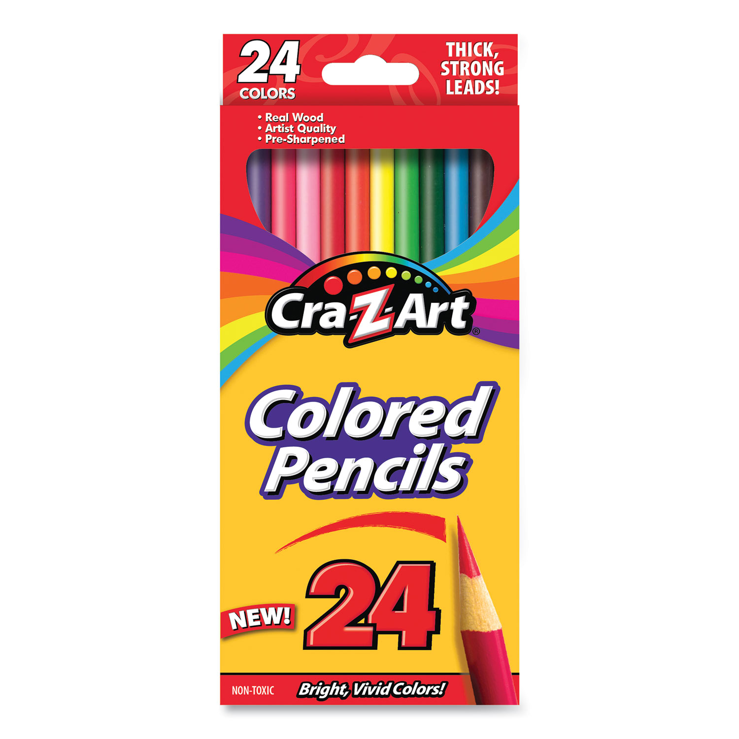  Cra-Z-Art 10403WM40 Colored Pencils, 24 Assorted Lead/Barrel Colors, 24/Set (CZA10403WM40) 