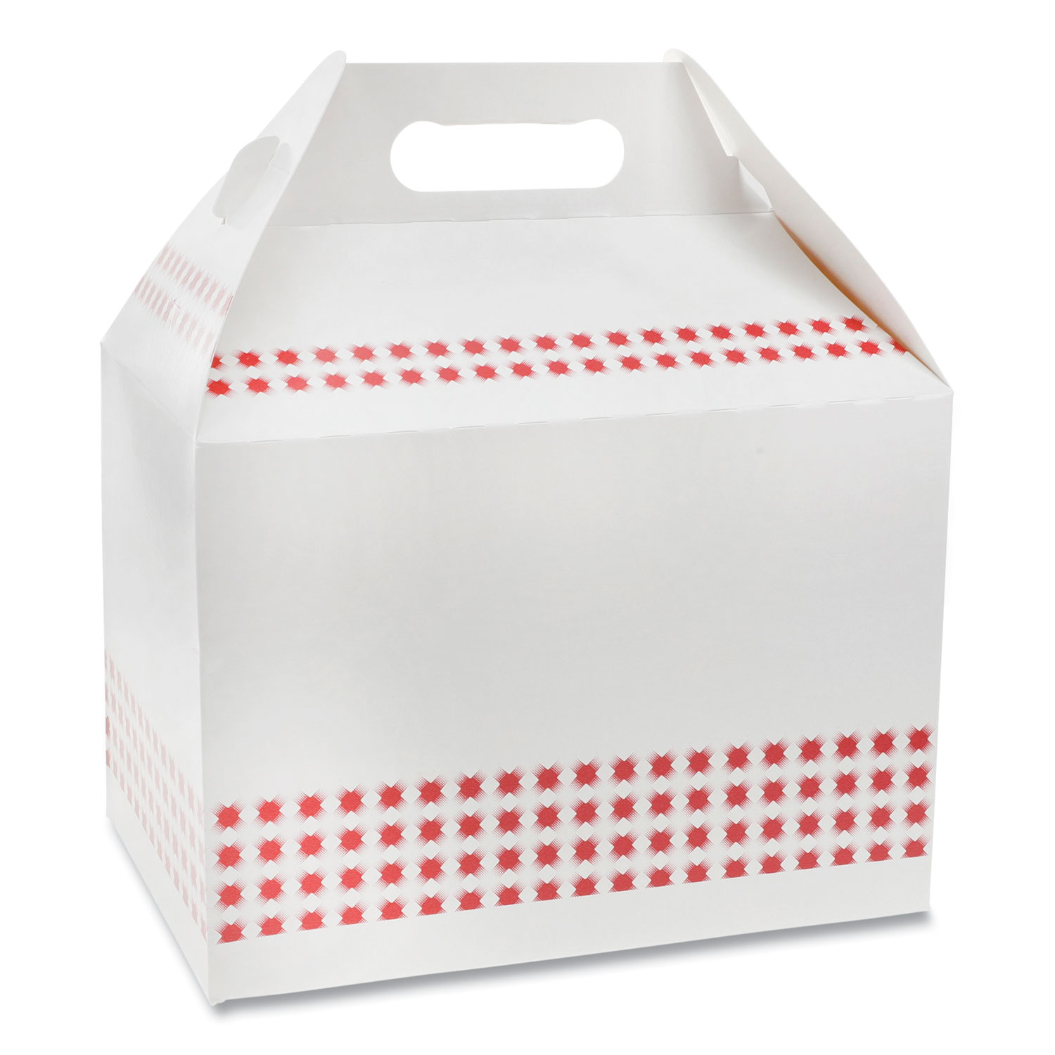 Pactiv Barns and Boxes, Barn Box with Handle, 9 x 5 x 4.5, Basketweave, 150/Carton
