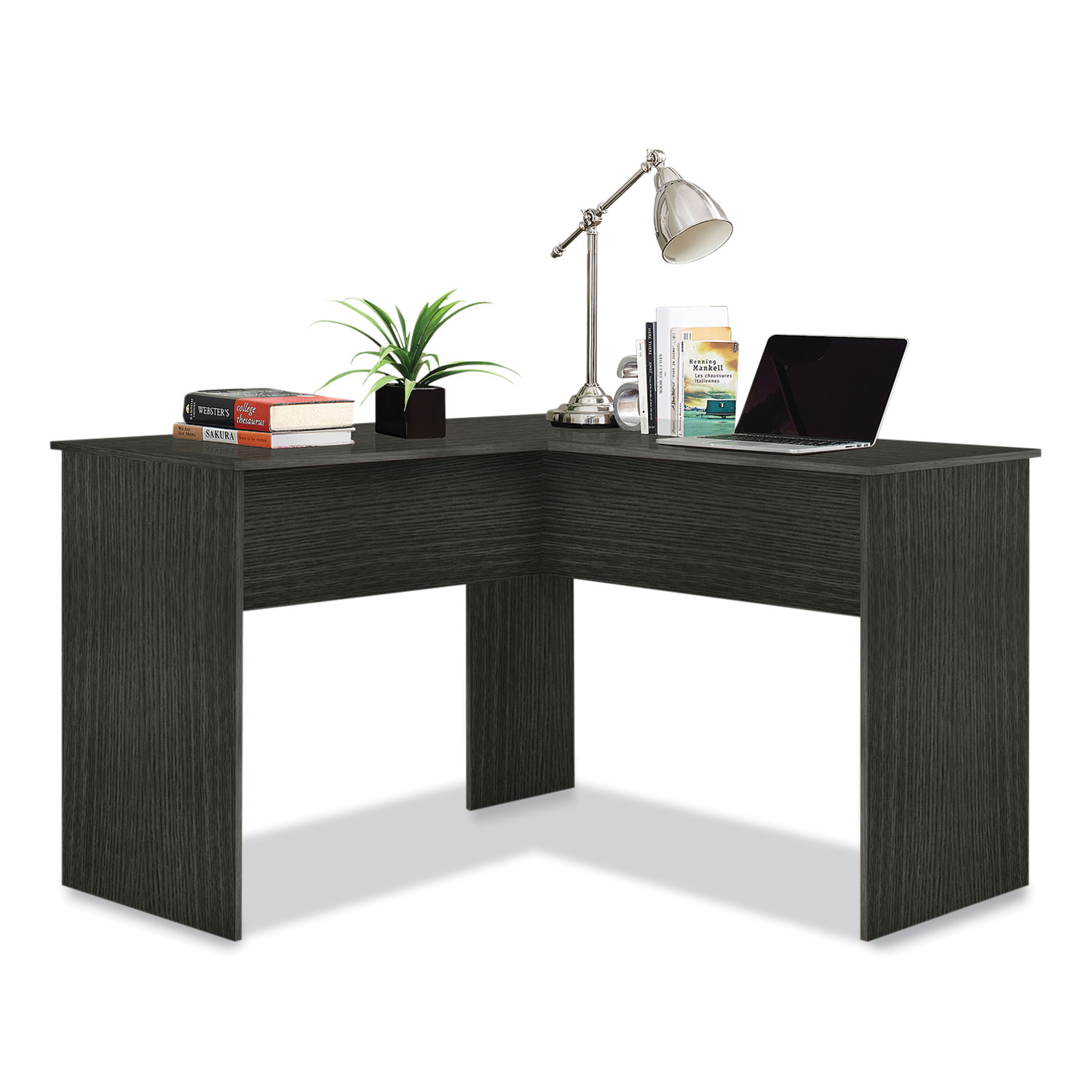 Corner Computer Desk, 47.83″ x 47.83″ x 30.39″, Dark Gray