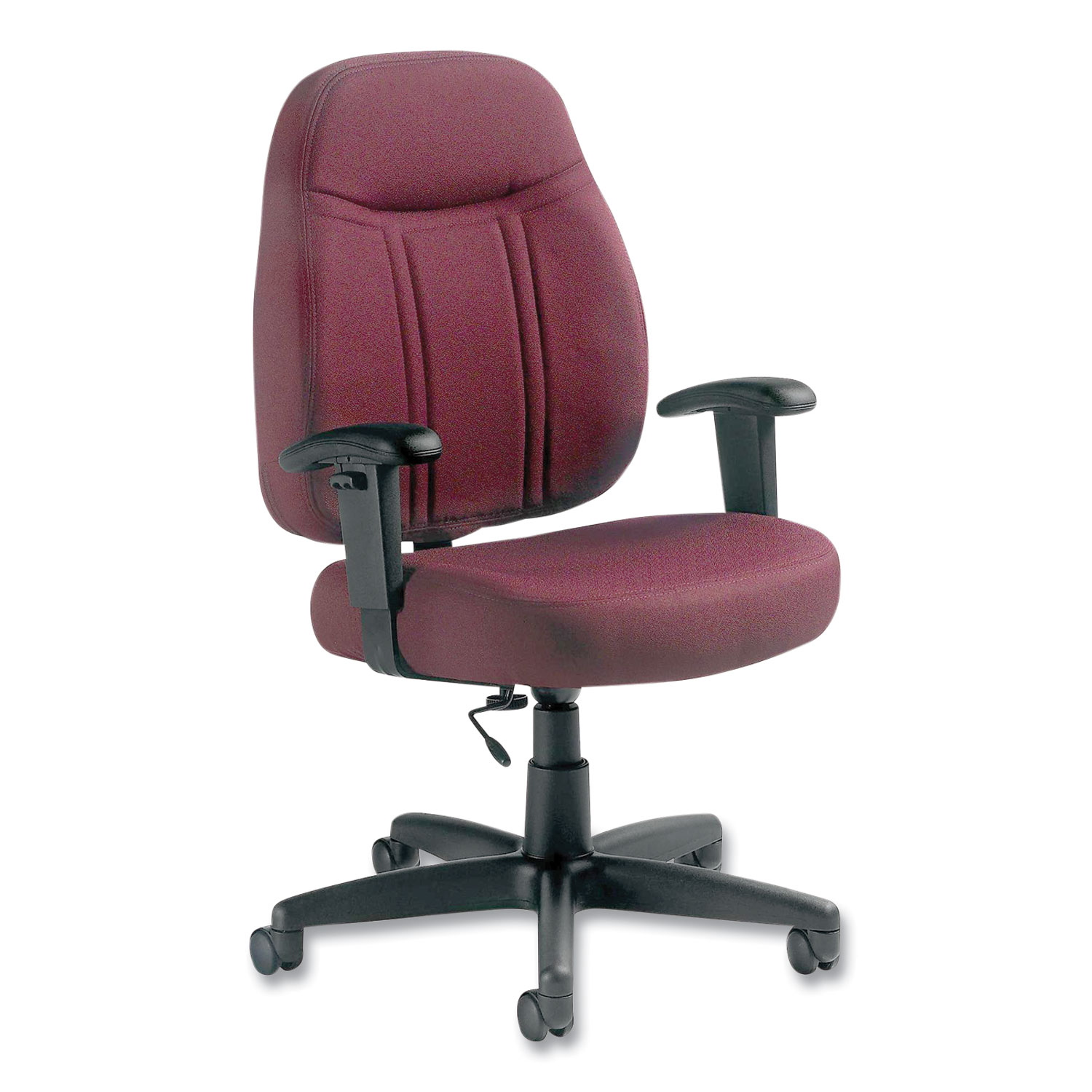 Global Fabric High-Back Task Chair, Burgundy Seat/Burgundy Back